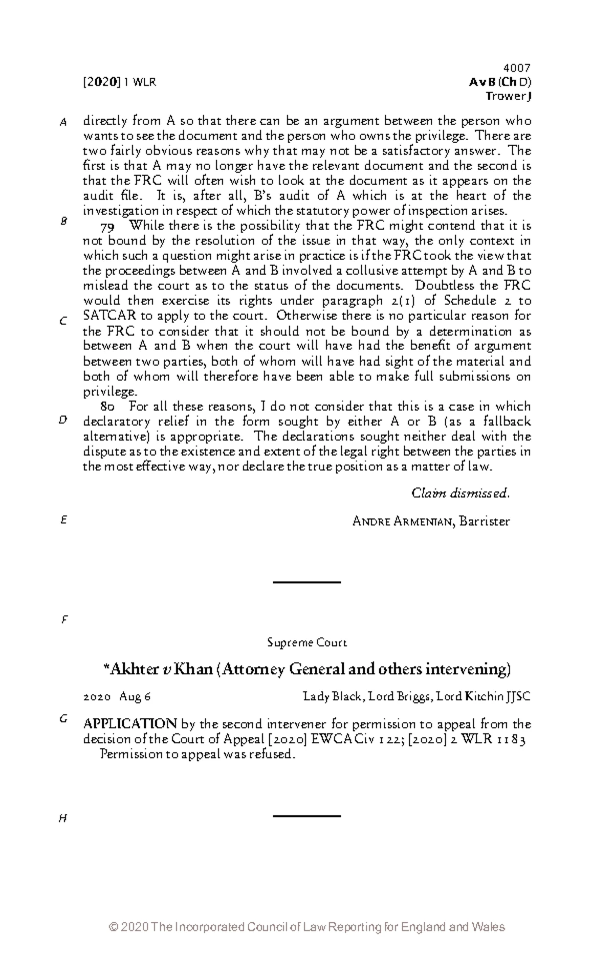 Akhter v Khan [2020] CA - Appeal on Islamic Ceremonial Nullity Issues ...