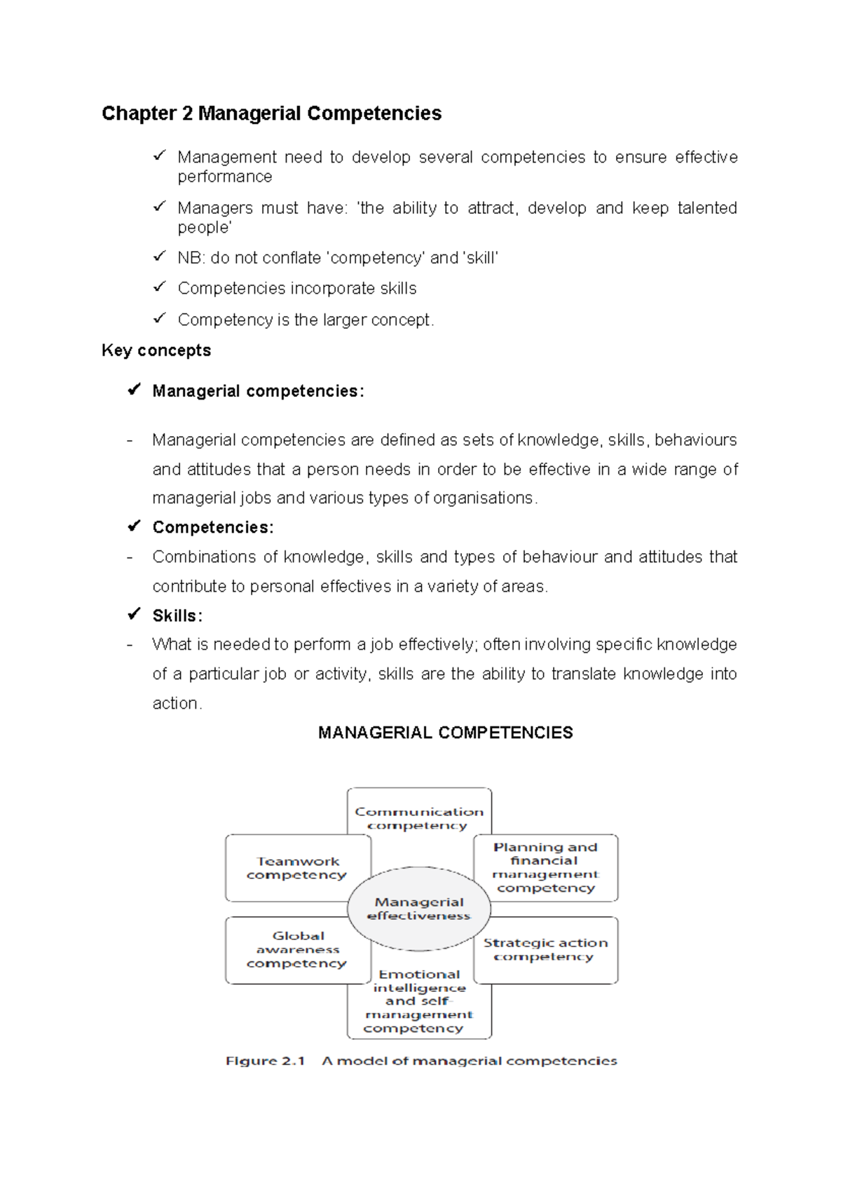 Chapter 2 Notes - public policy - Chapter 2 Managerial Competencies ...