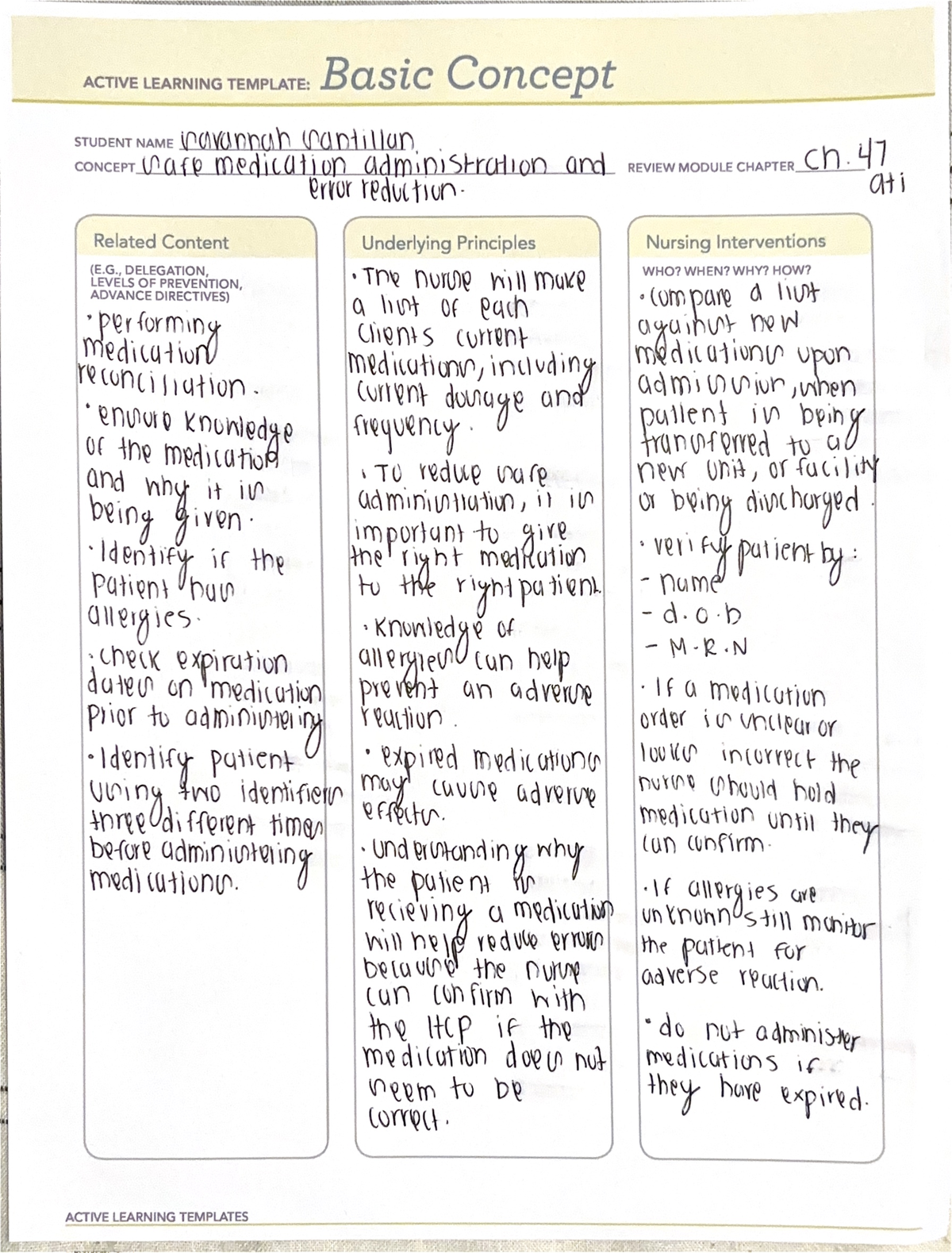 ATI Remediation: Medication Administration & Error Reduction Notes ...