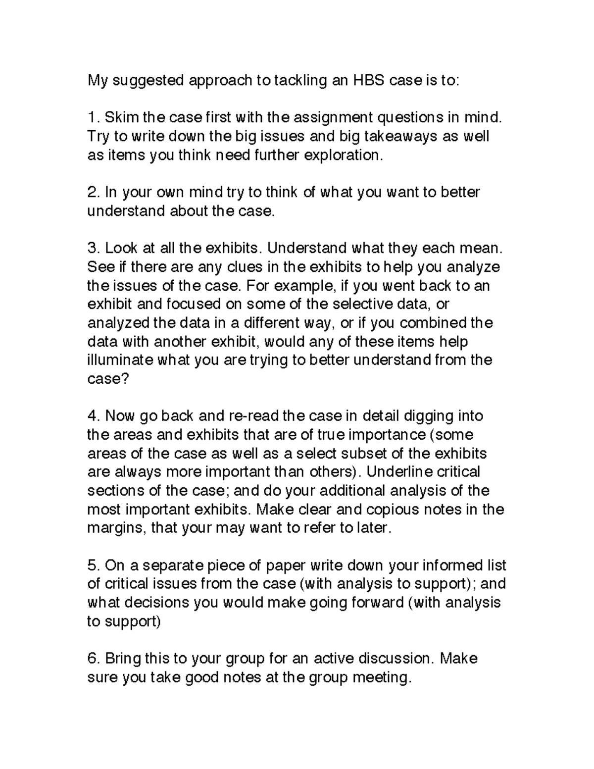 Effective Strategies for Analyzing HBS Cases - HBS Guide - Studocu