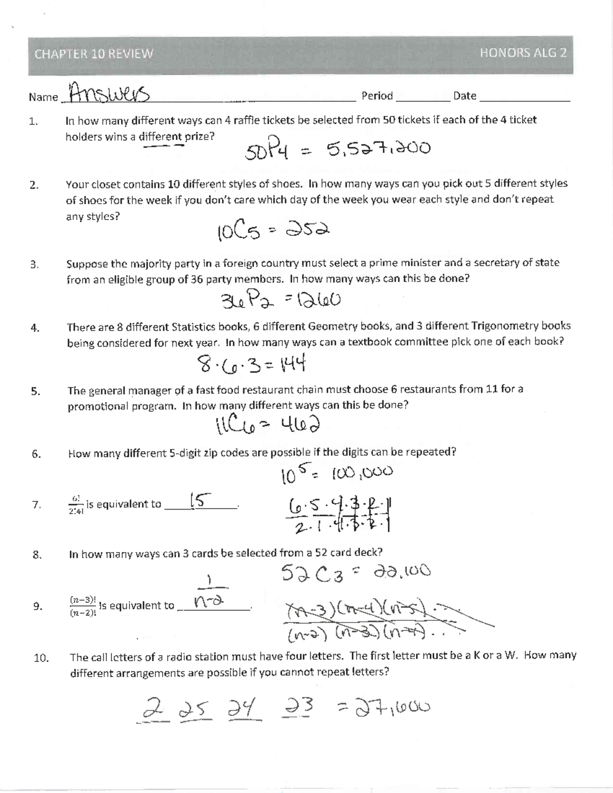 Chapter 10 Review Answers - Study Guide and Key Concepts - Studocu