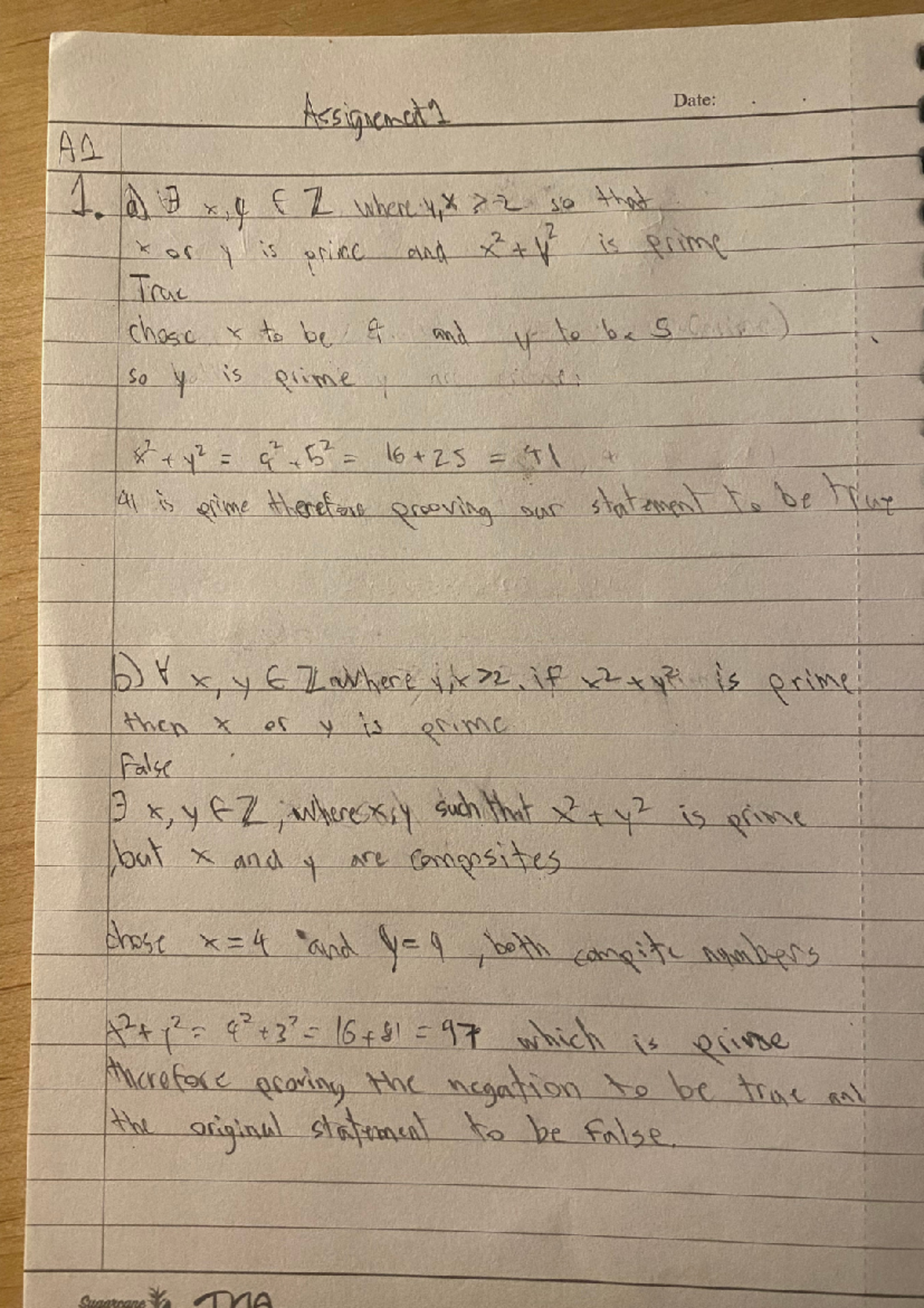 A1 Math271 Assignment - Proving Prime Number Statements and Rationality ...