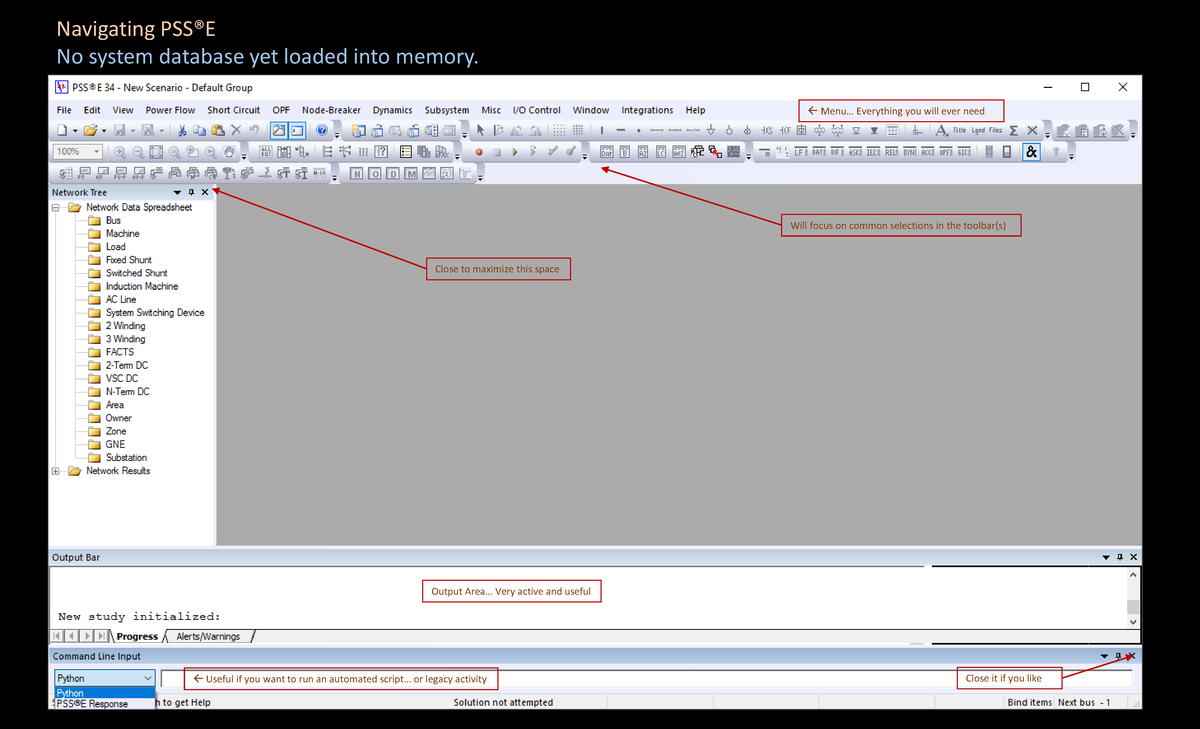 PSSE-Power Flow-1: A Guide to the PSS®E Navigation Interface - Studocu