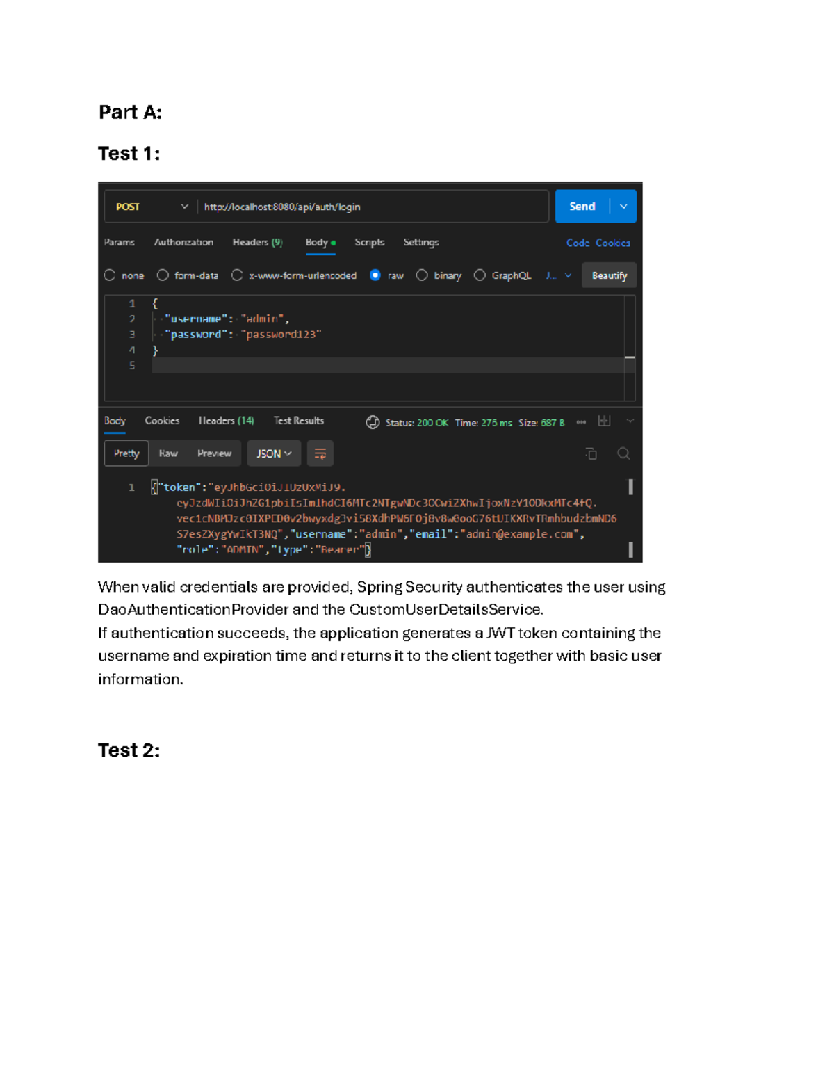 CS21265 Lab 9: JWT Authentication & User Management Tests - Studocu