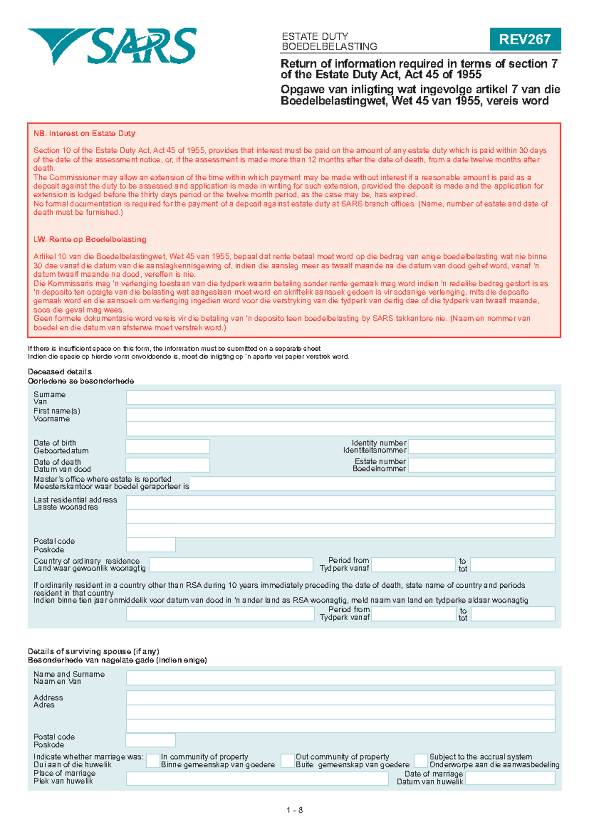 Estate Duty Return: Interest and Relevant Provisions Overview - Studocu