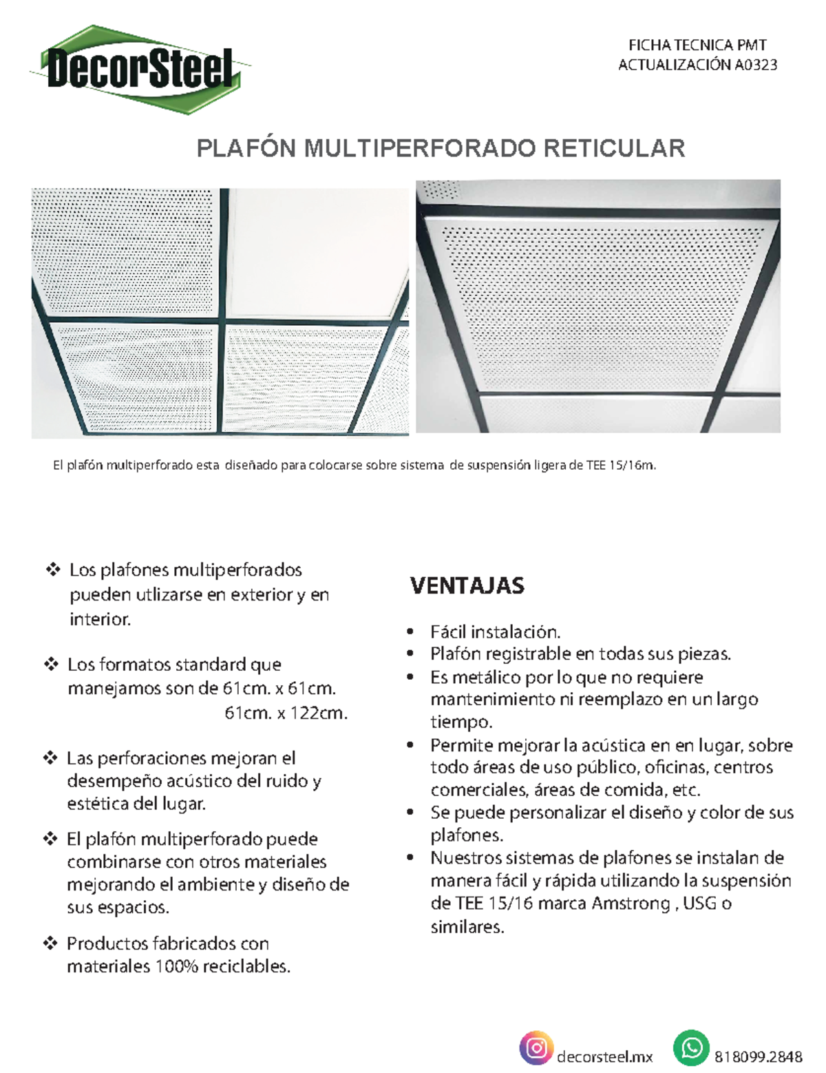 FT Plafon Multiperforado Reticular 1 1 - El plafón multiperforado esta ...