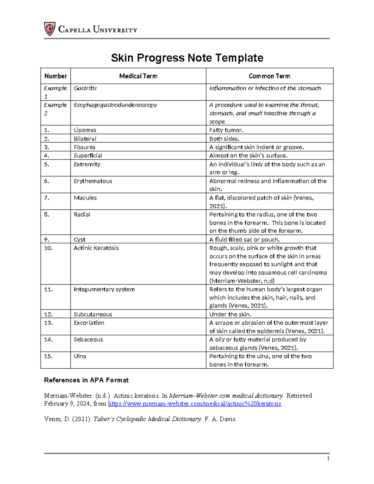 HIM-FPX4610 assessment 1 - Skin Progress Note Template Number Medical ...