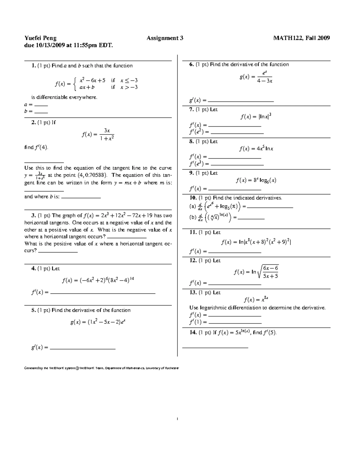 Sample final exam - Practice/Exam - Math 122 - Studocu