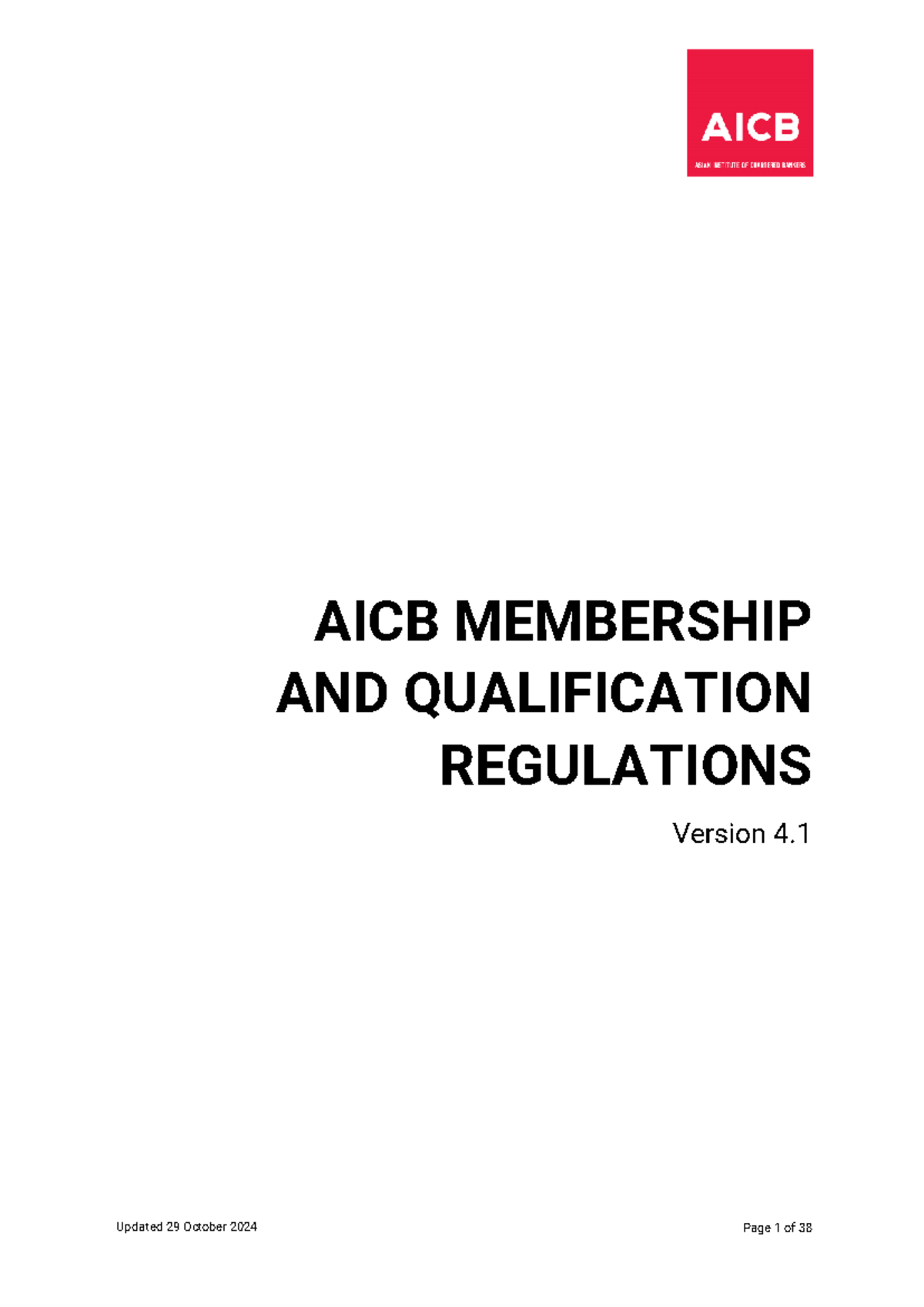 AICB Membership & Qualification Regulations v4.1 (Updated Oct 2024 ...
