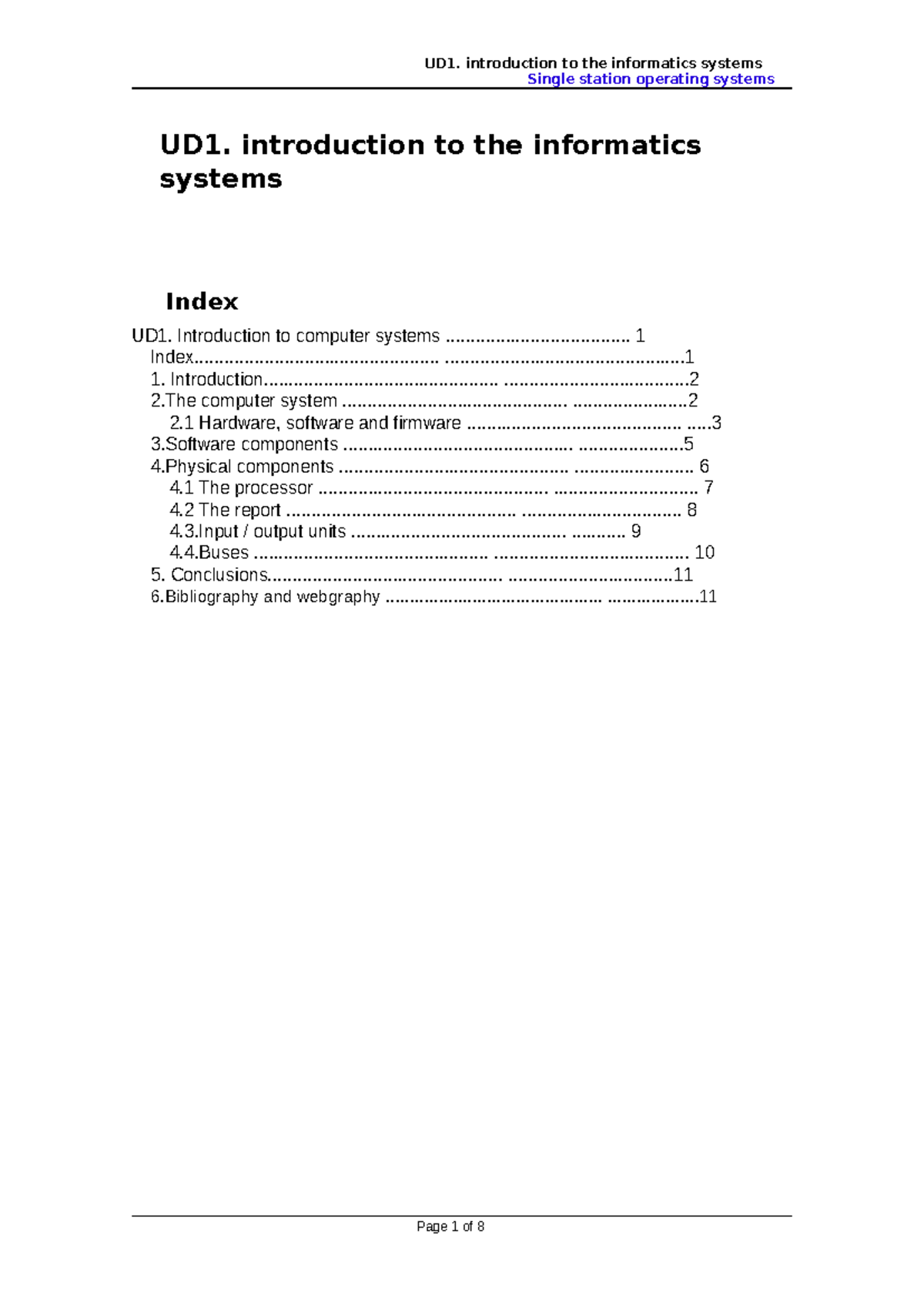 UD1. Introduction to Informatics Systems: Single Station OS Overview ...