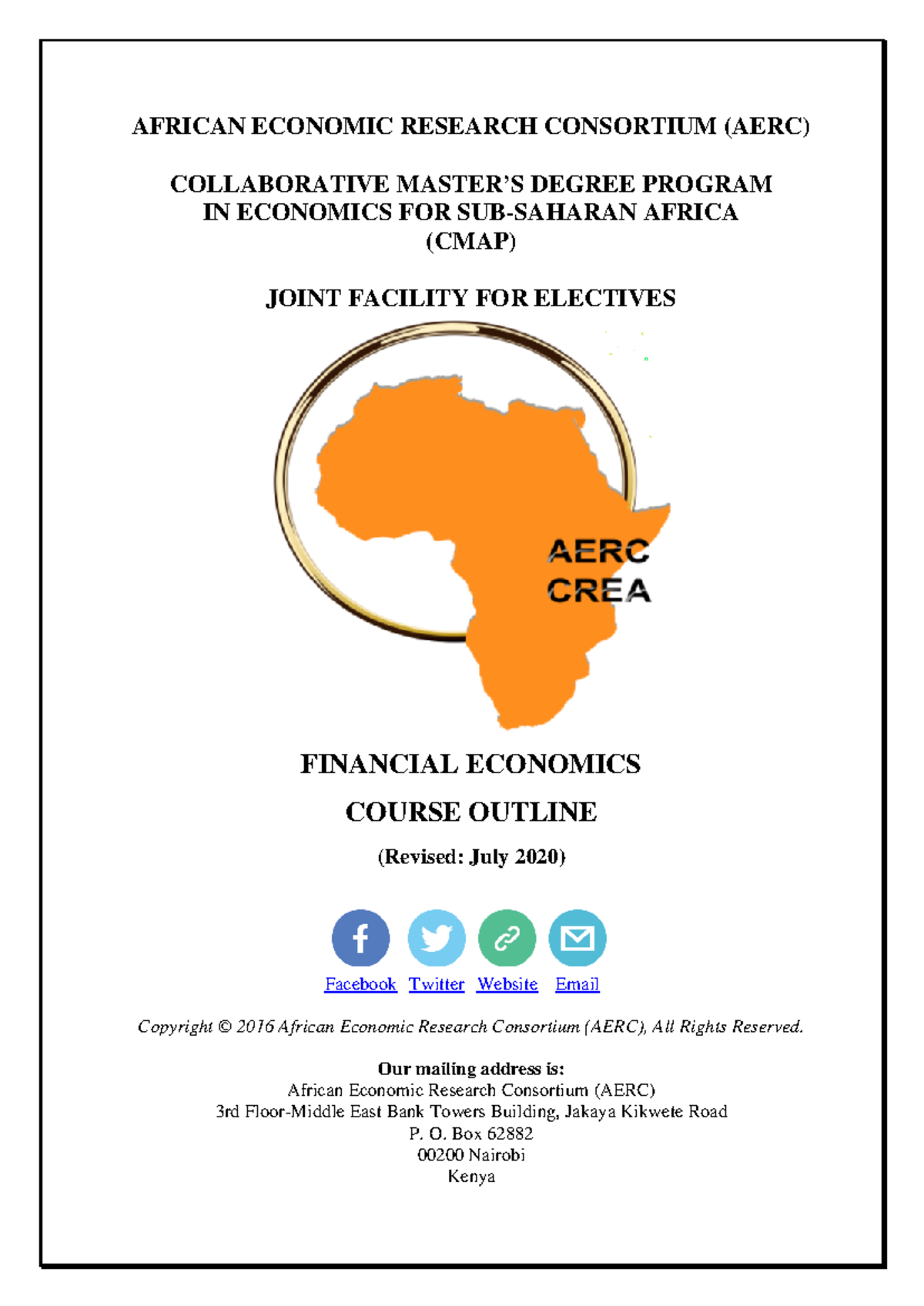 Financial Economics Course Notes - CMAP 2020 - Studocu