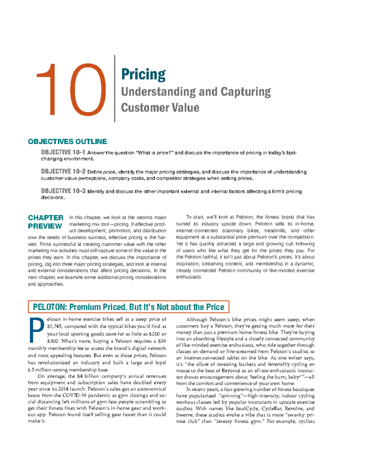 M10_MKTG101_C10 Pricing: Understanding and Capturing Customer Value ...