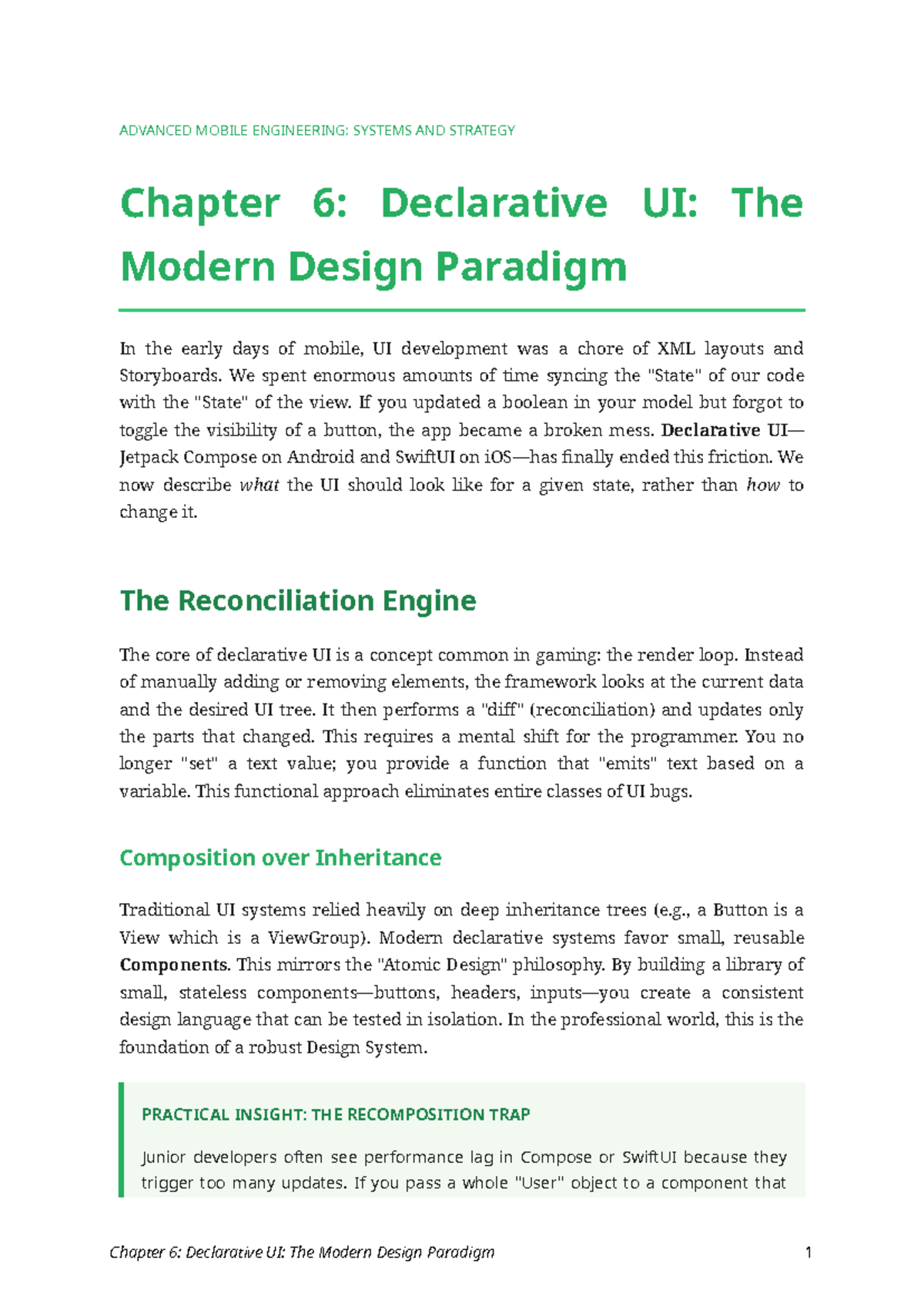 ADVANCED MOBILE ENGINEERING: SYSTEMS AND STRATEGY Chapter 6 ...