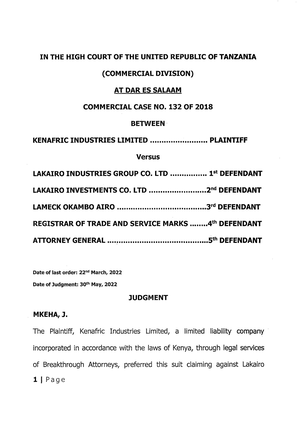 Affidavit OF Names - IN THE UNITED REPUBLIC OF TANZANIA OATHS AND ...