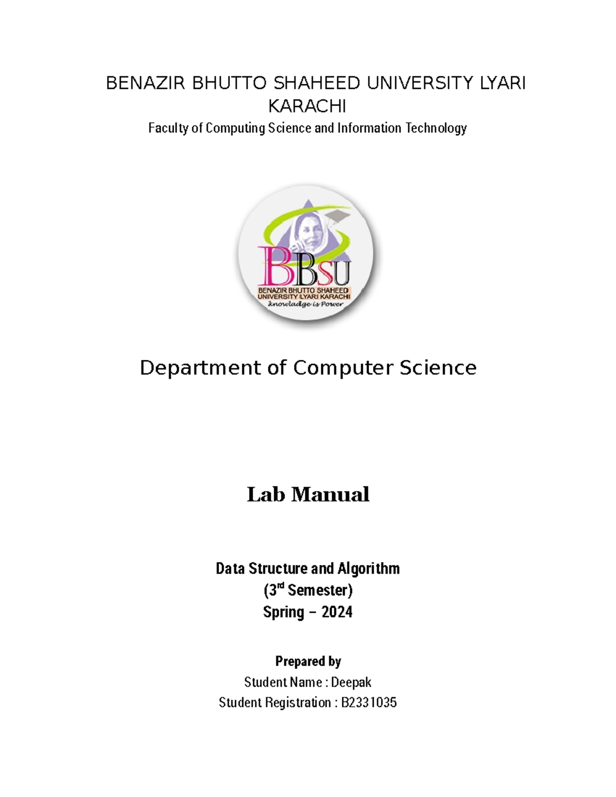 Lab 02 DSA - Array Operations and Analysis (Spring 2024) - Studocu