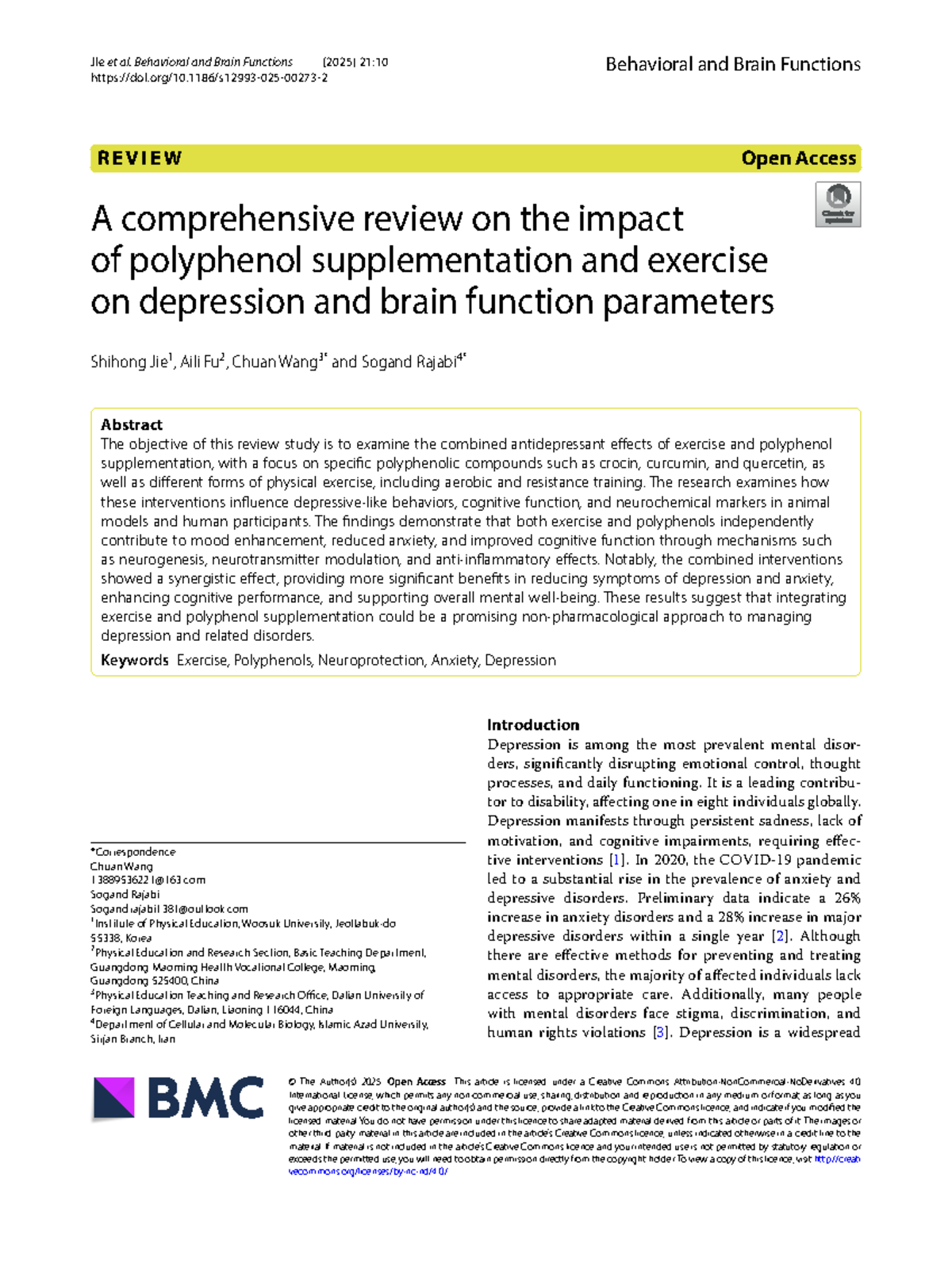 Combined Effects of Exercise and Polyphenol Supplementation on ...