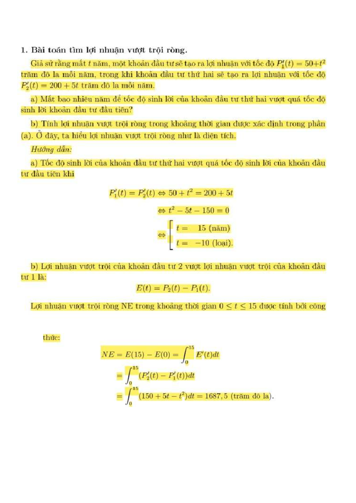 Thực tế - Bài toán thực tế trong toán cao cấp (MATH101) - Document Preview