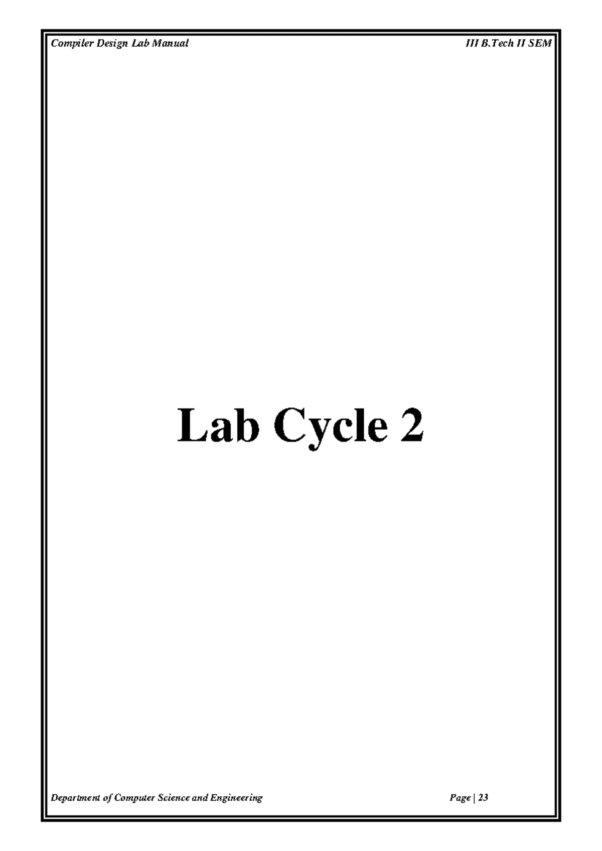 LAB Cycle -I - Notes - Lab Cycle Write a LEX Program to scan reserved ...