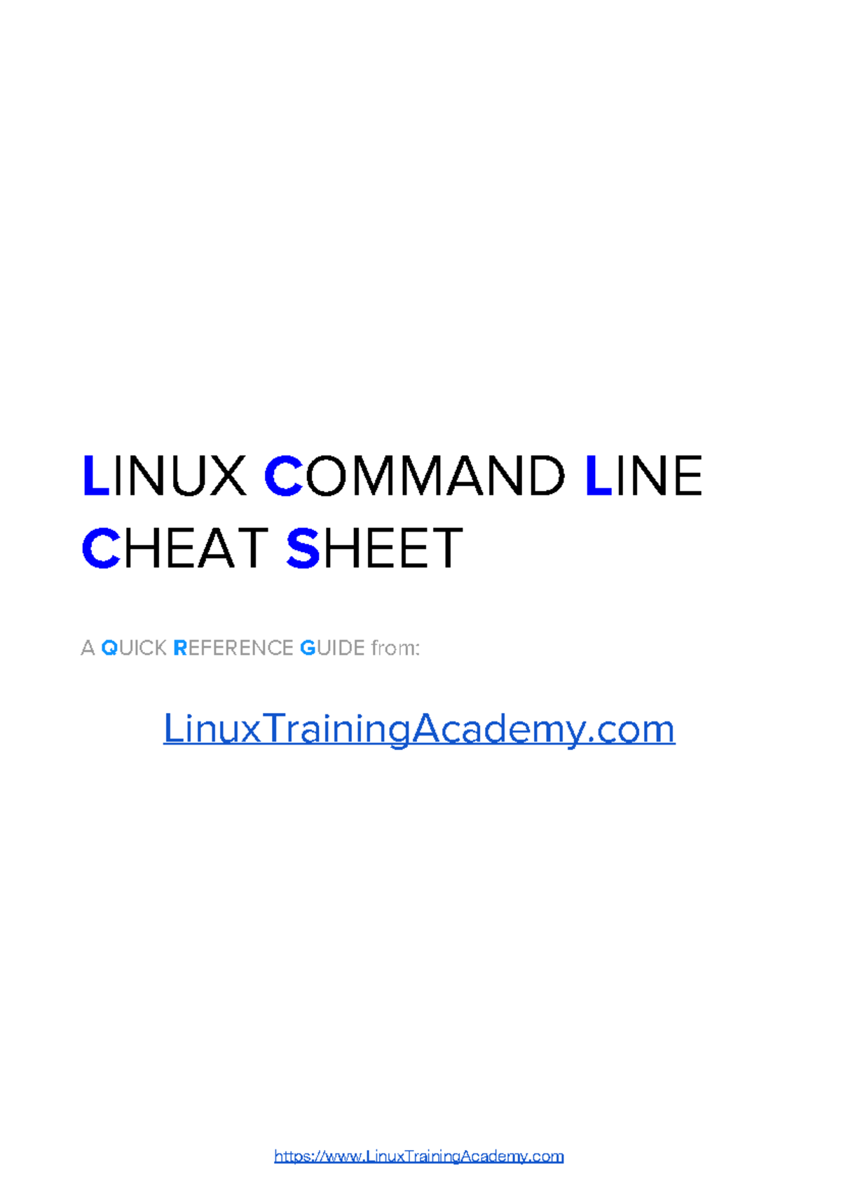 Linux Command Line Cheat Sheet - LINUX COMMAND LINE CHEAT SHEET A QUICK ...