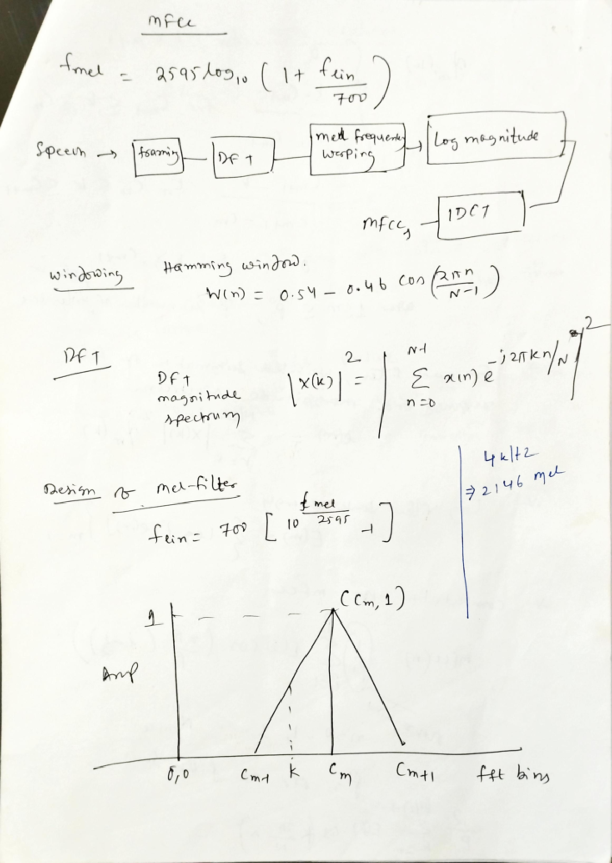 MFCC - Comprehensive Study Notes and Key Concepts - Studocu