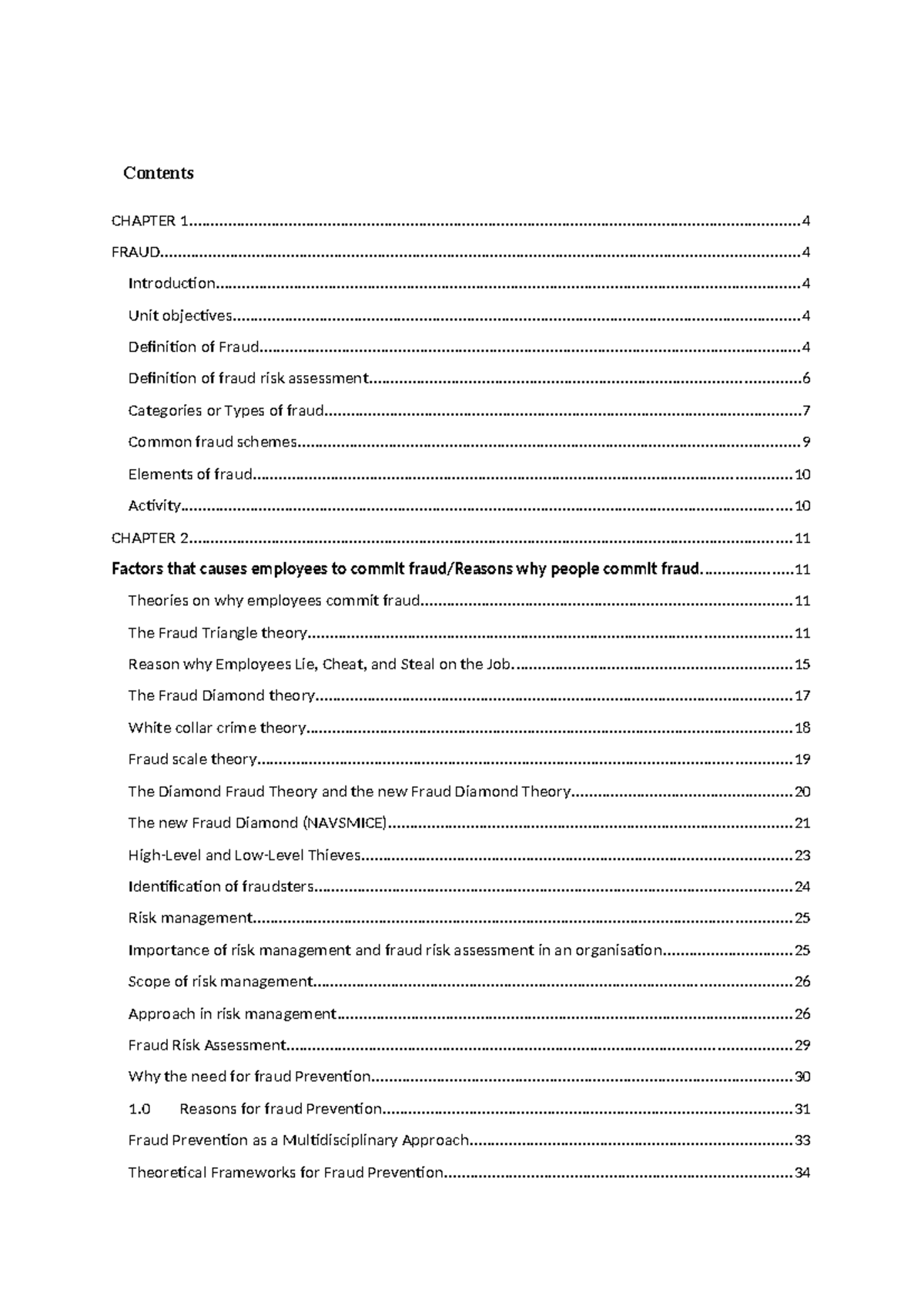 Fraud Assessment - Auditing Notes (Course Code: AUD 101) - Studocu