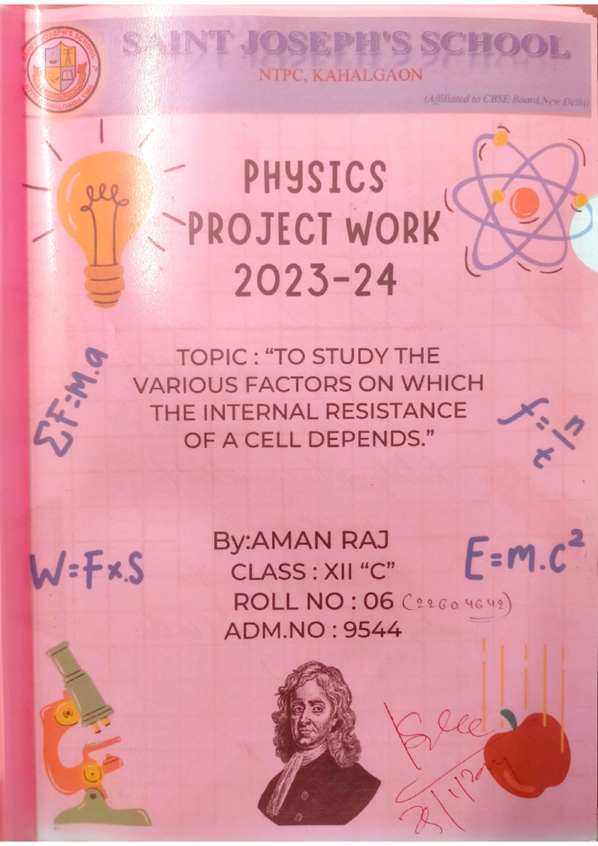 Physics Project for Roll no. - 11 to 20 - AND INT SCHOOL NTPC ...