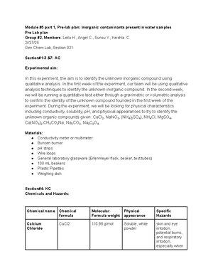 CHEM1LAB Post-Lab 1 - Post Lab for the 1st Lab - Module 1: Density ...