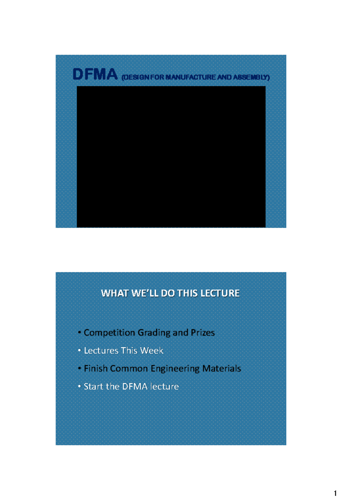 ENME 221 2022 Lecture 3: Introduction to DFMA Principles - Studocu