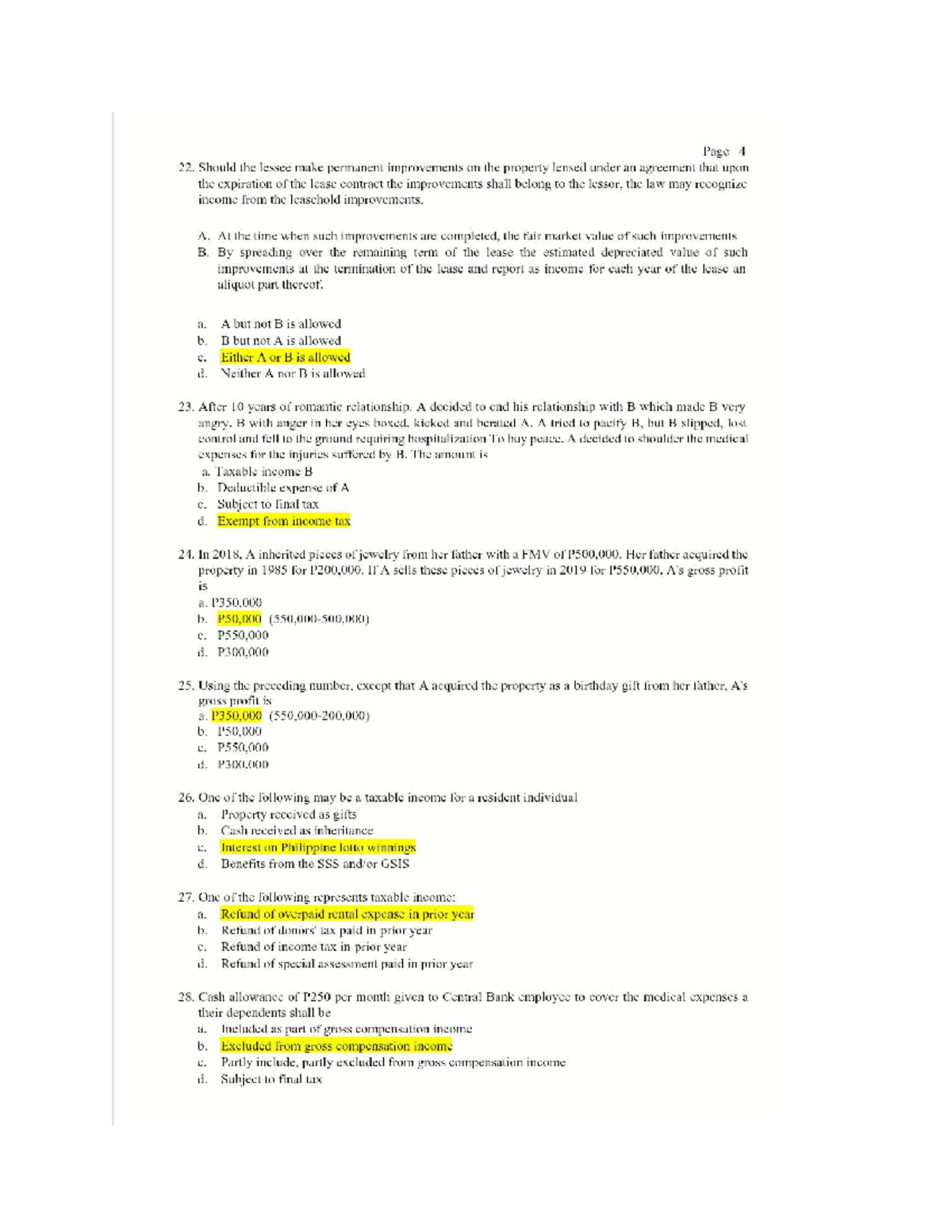 Gross Income Reviewer: Key Concepts and Tax Implications - Studocu