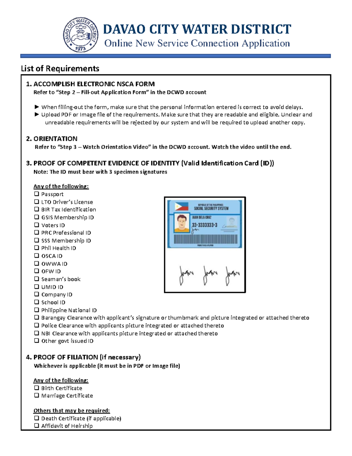 Nsc list of requirements - List of Requirements 1. ACCOMPLISH ...