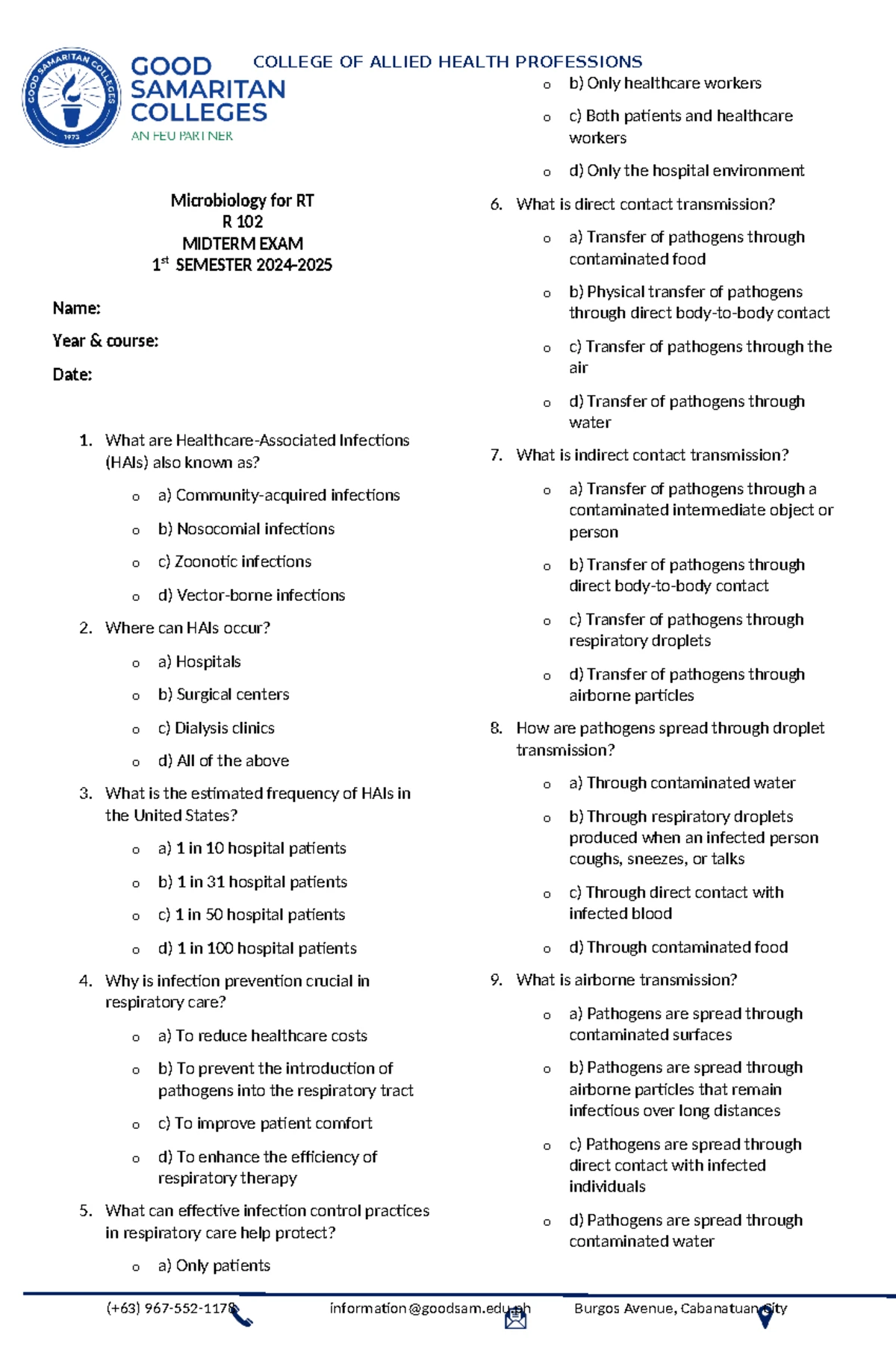 RIT Final Exam - Computer Concepts 1st Sem 2024 - Studocu