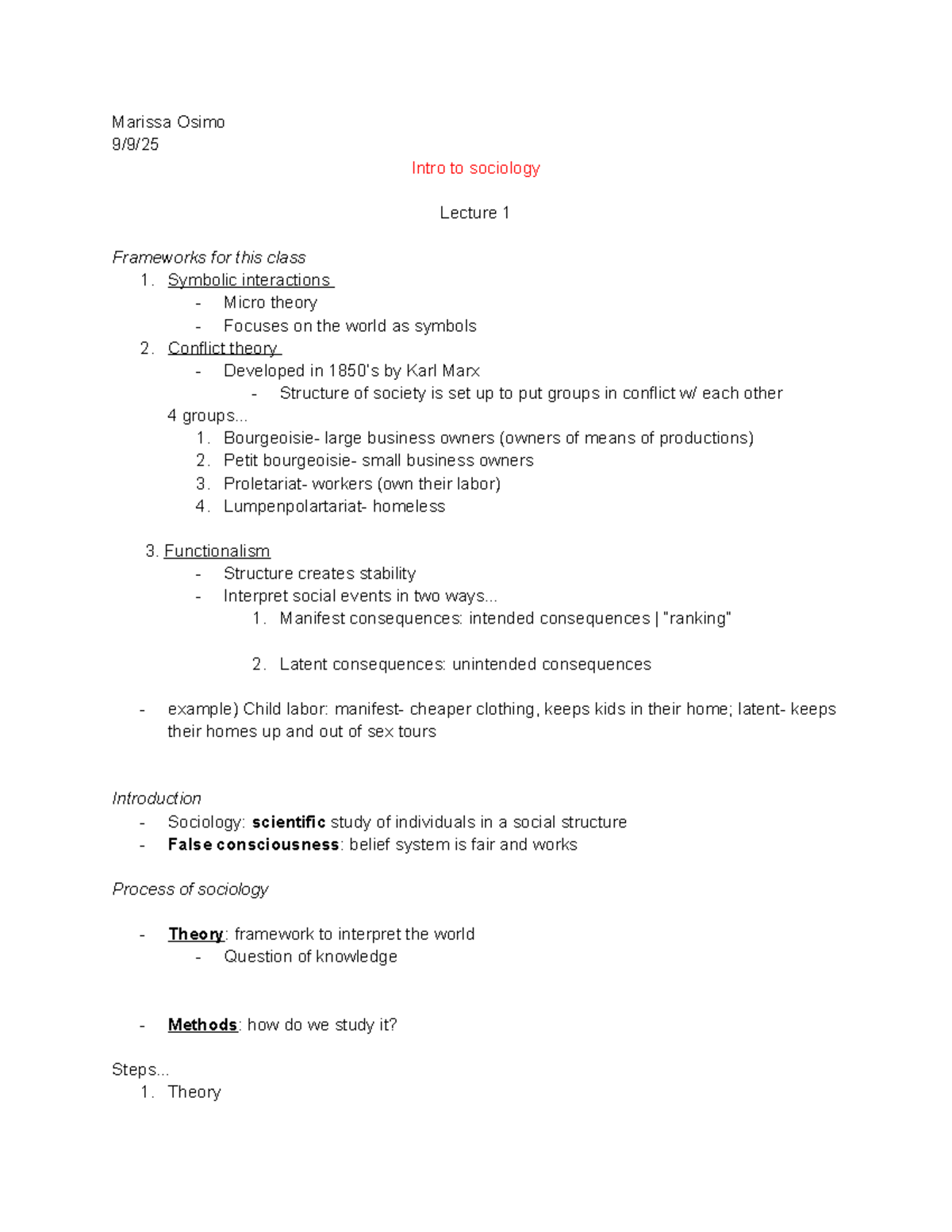 Sociology Exam Review Notes for Intro to Sociology (SOC 101) - Studocu