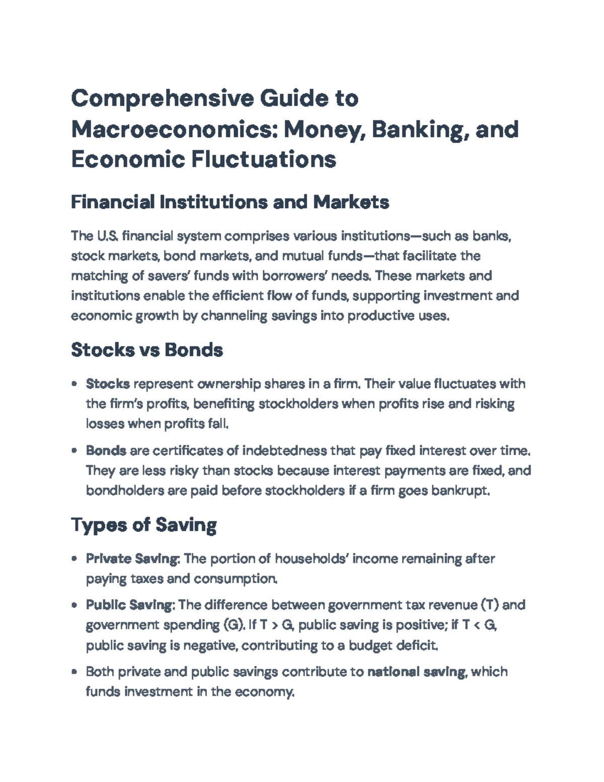 Comprehensive Guide to Macroeconomics: Money, Banking, and Economic ...