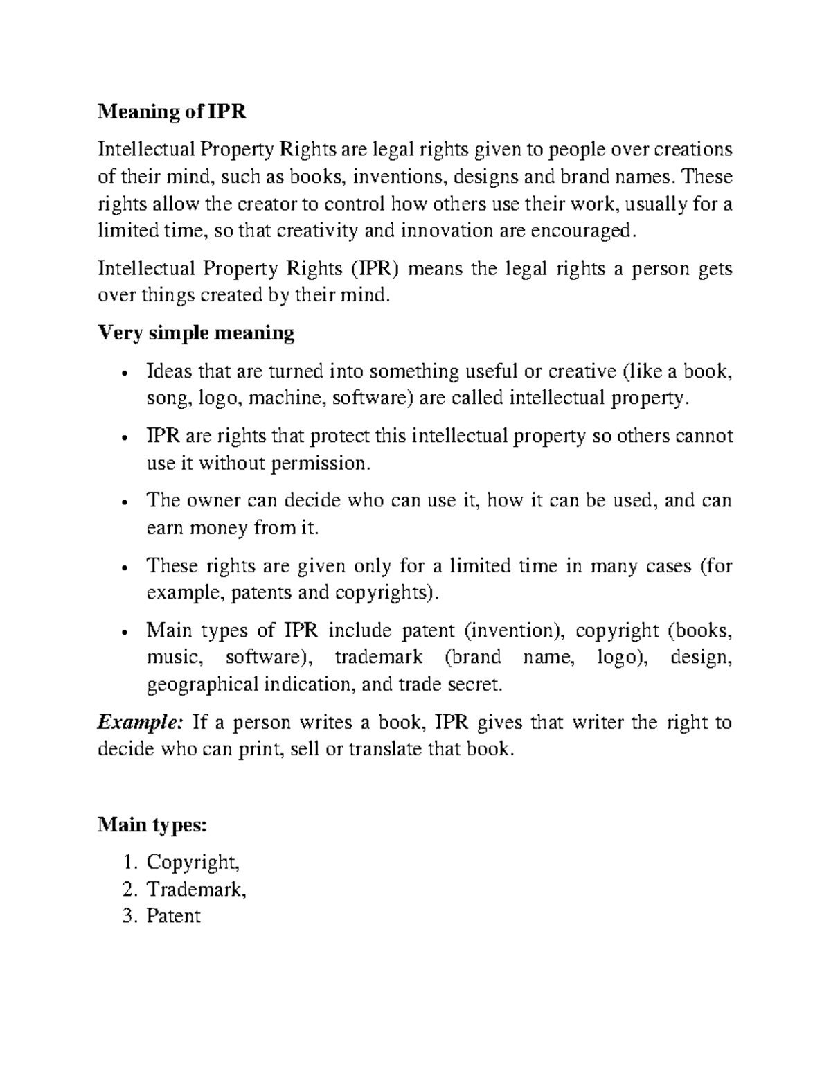 IPR Final Exam Notes - Dr. Babasaheb Ambedkar Marathwada University ...