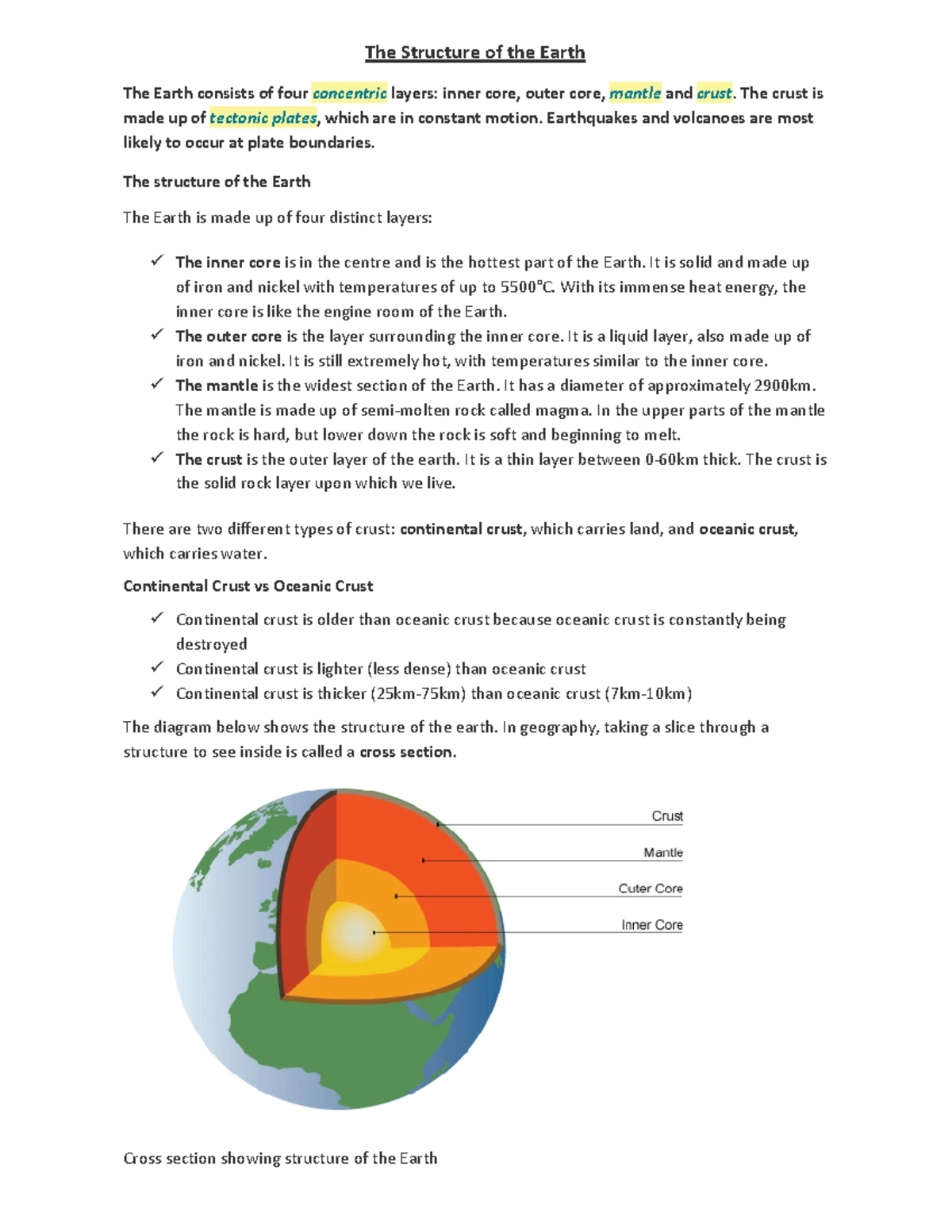 Grade 10 Geography Unit 2: Understanding Plate Tectonics and Landforms ...