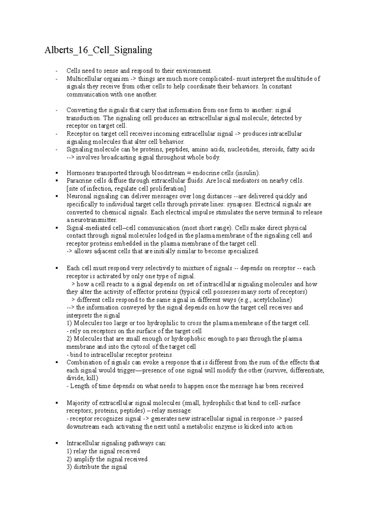 Alberts chapter 16 cell signaling_ecb - Celbiologie en immunologie ...