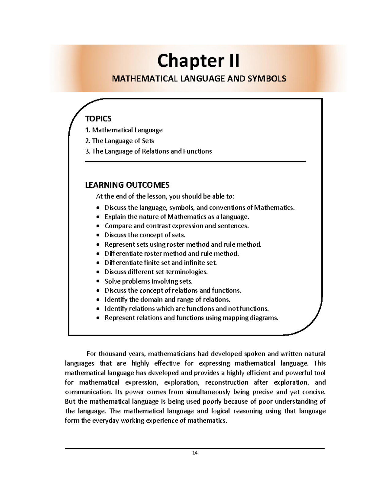 Chapter II: Mathematical Language & Symbols (MMW 6) - Studocu
