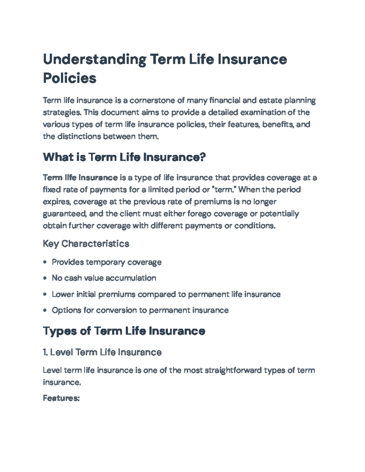 Term Life Insurance: Understanding Policies, Types, and Benefits ...