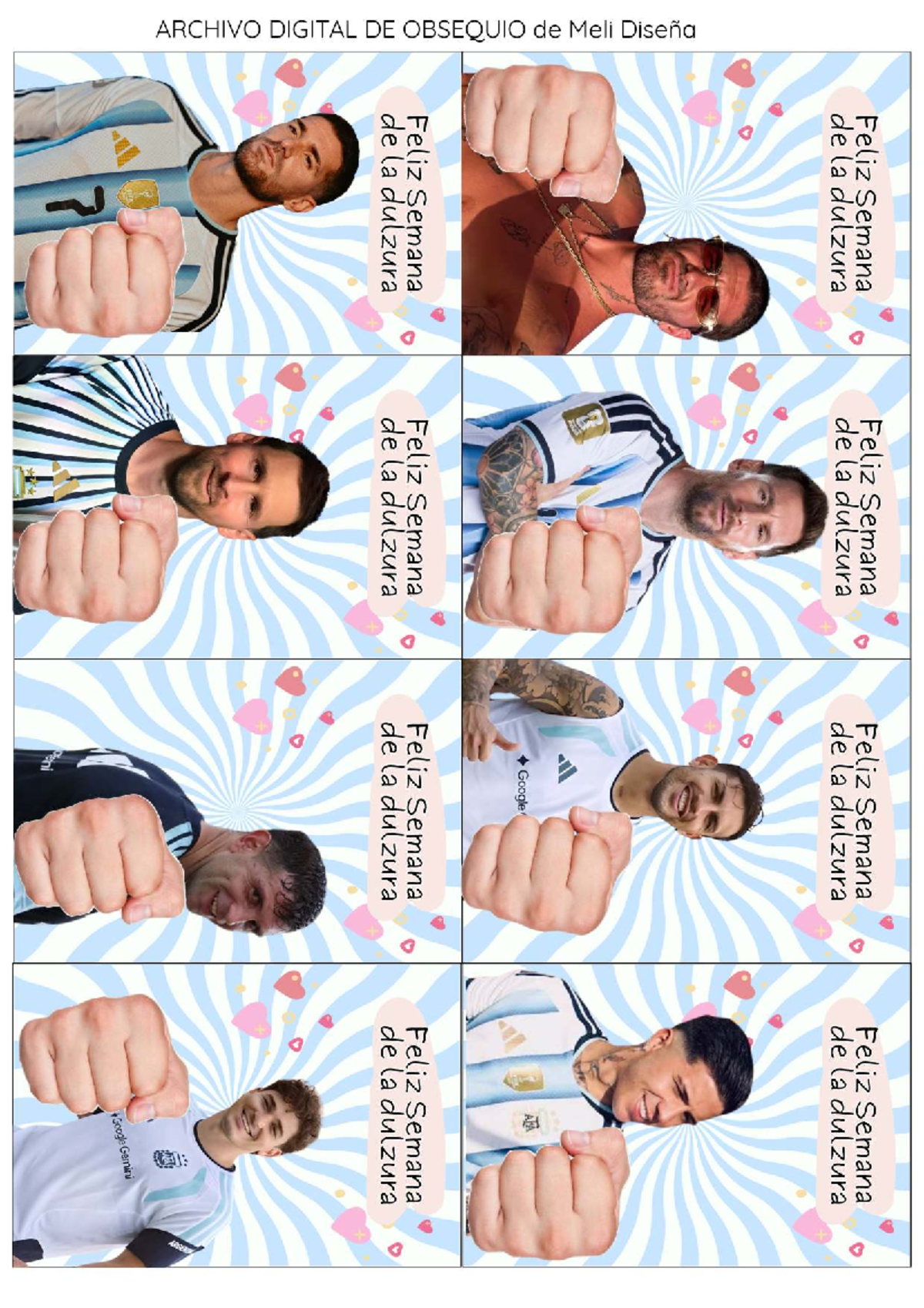 Tarjetas de la Semana de la Dulzura - Selección ARG - Document Preview