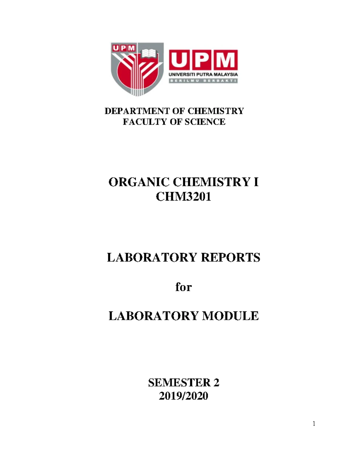 CHY3201 Organic Chemistry Lab Report - Sem 2, 2023-2024 - Studocu