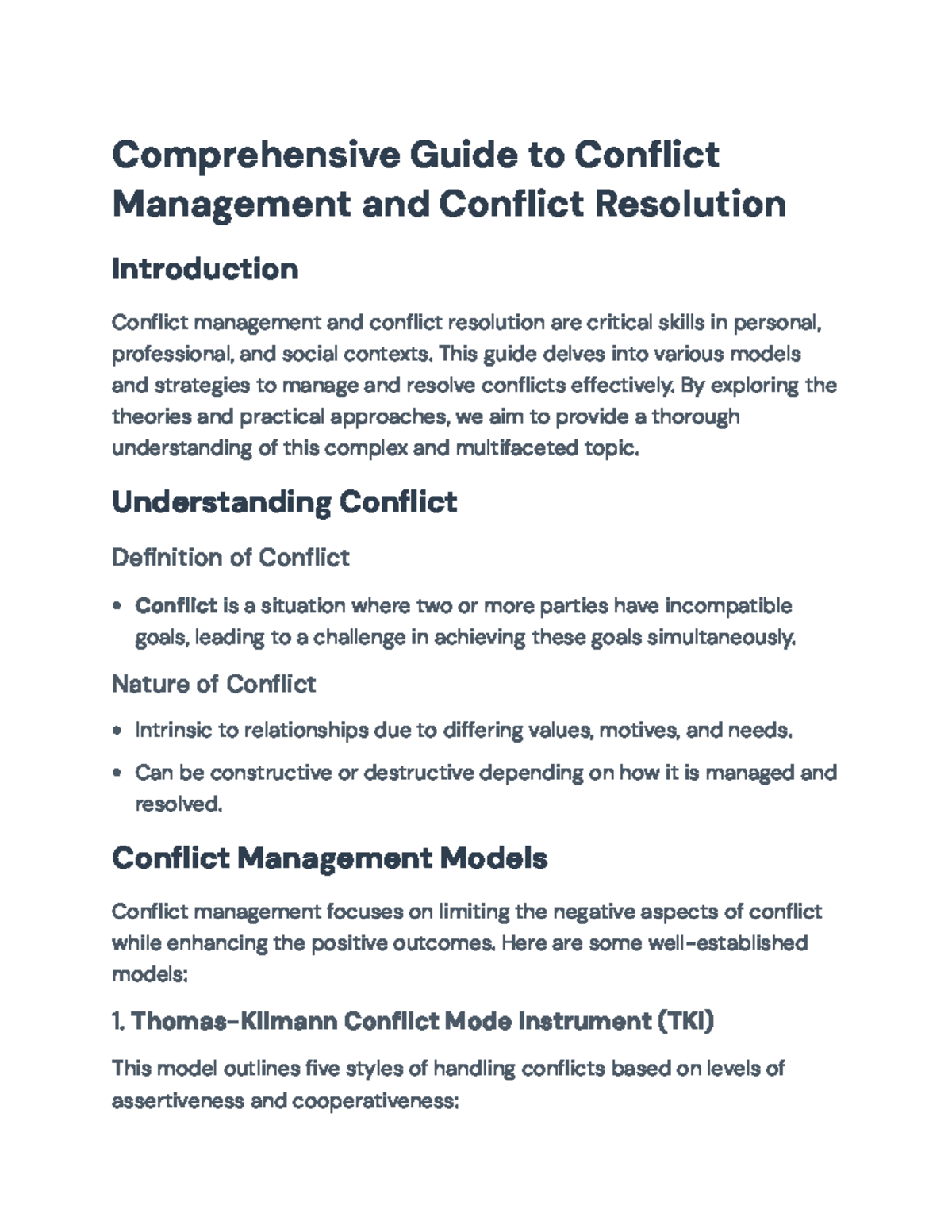Comprehensive Guide to Conflict Management and Resolution Techniques ...