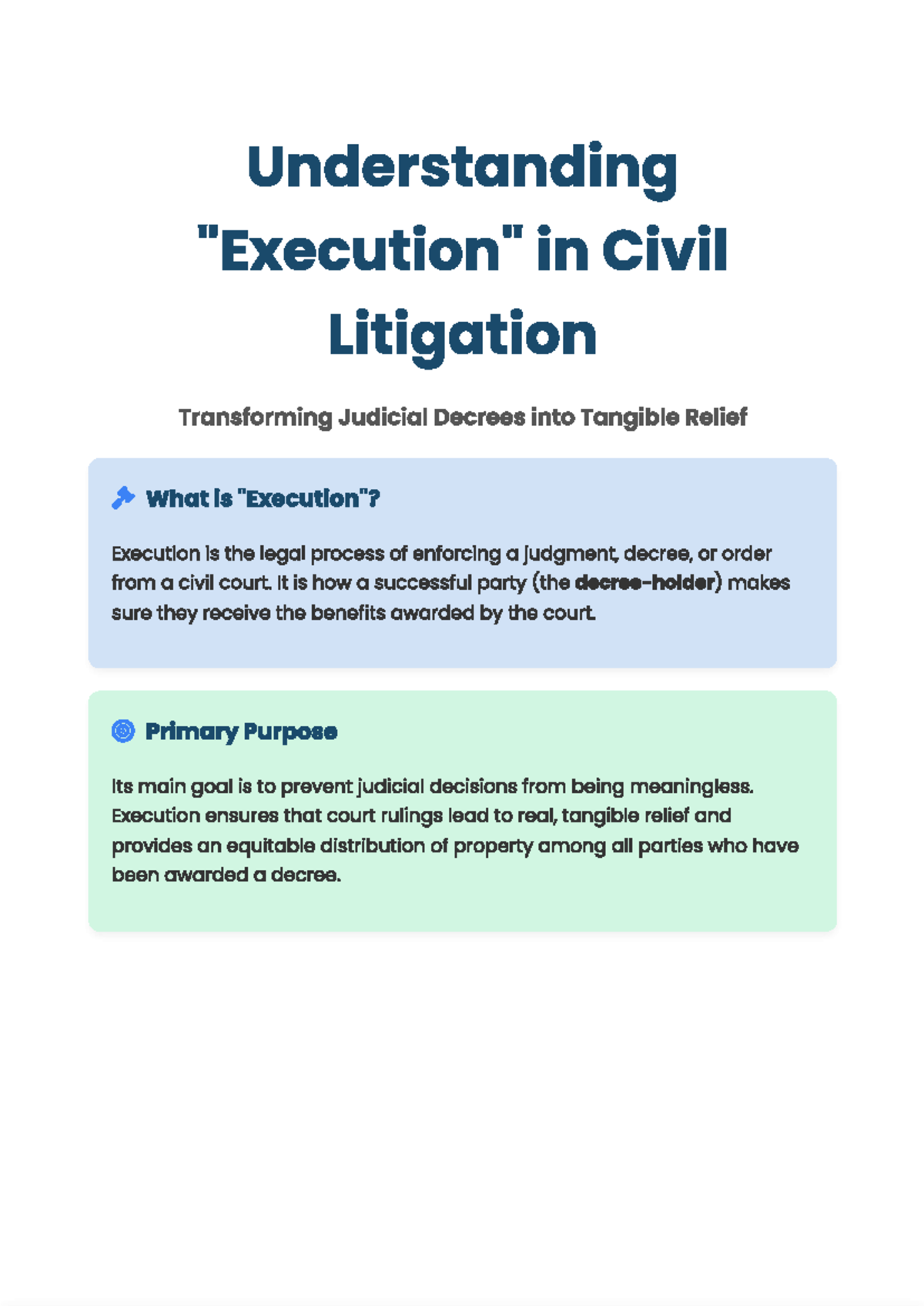 Civil Litigation (CIV 101): A Guide to the Execution Process - Studocu