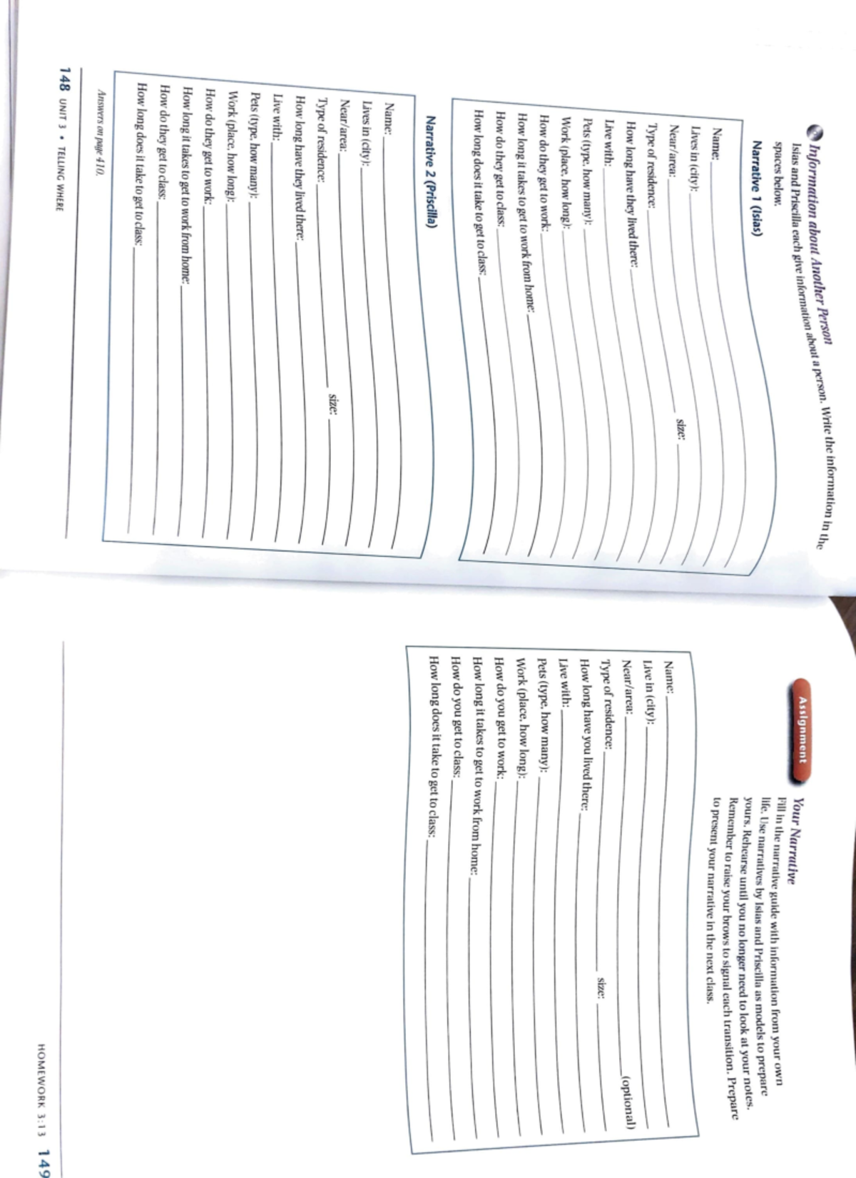 ASL 1 - Unit 3.13 Homework: Informal Narrative Assignment - Studocu