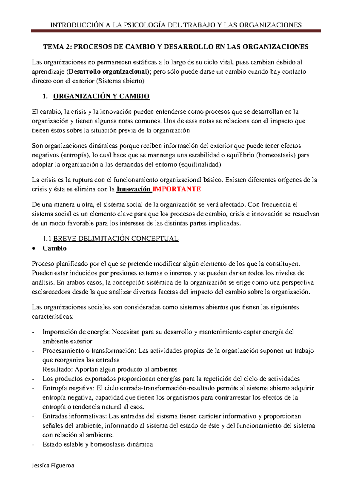 Tema 2. Procesos de cambio y desarrollo en las organizaciones ...