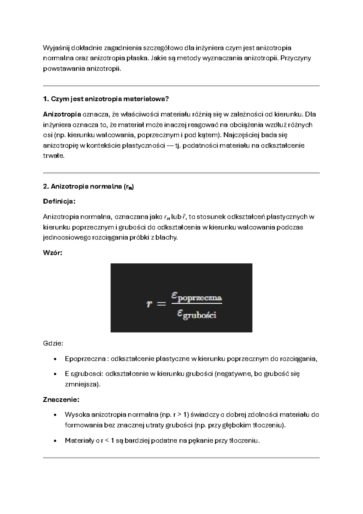 Anizotropia normalna i płaska: Metody oraz przyczyny - Inżynieria 101 ...