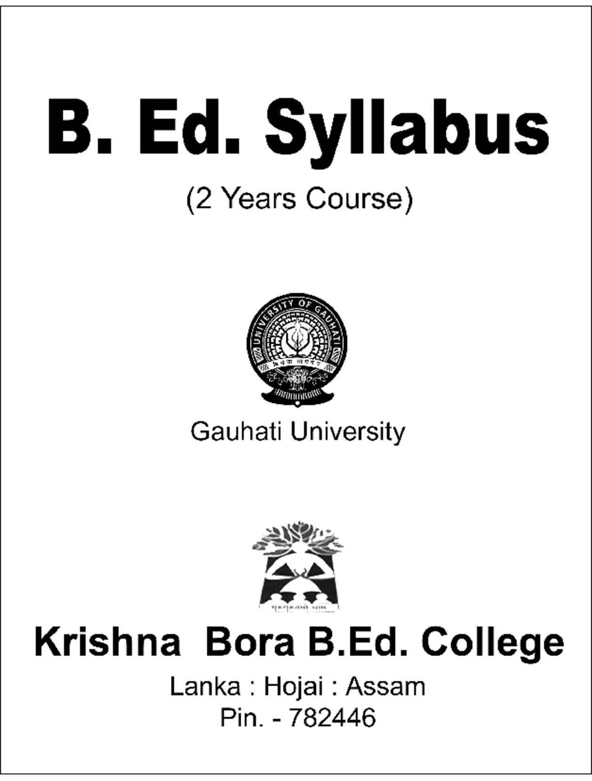 B.Ed Syllabus Overview - Gauhati University Courses (2-Year Program ...