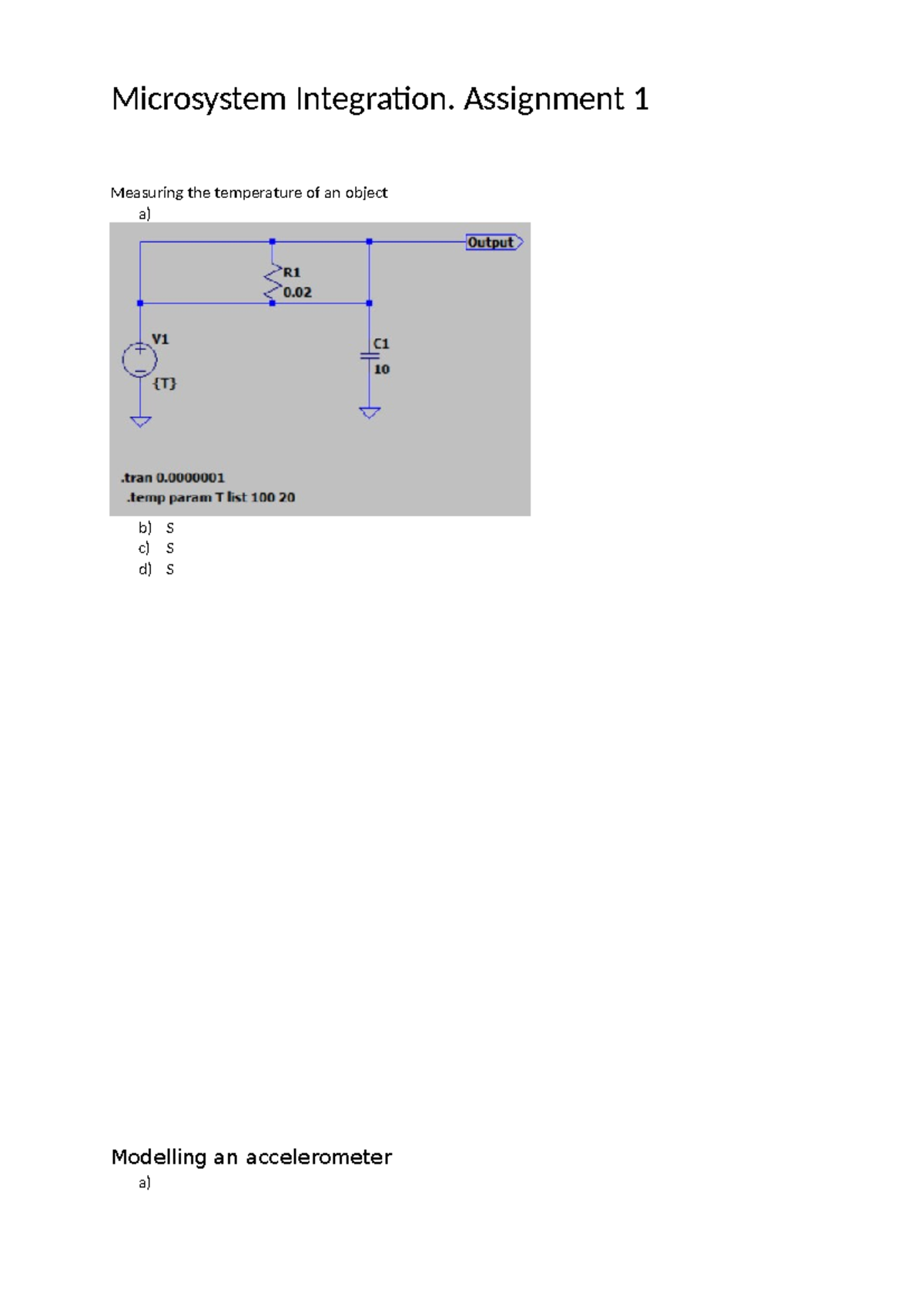 Microsystem Integration Assignment 1: Temperature & Accelerometer ...