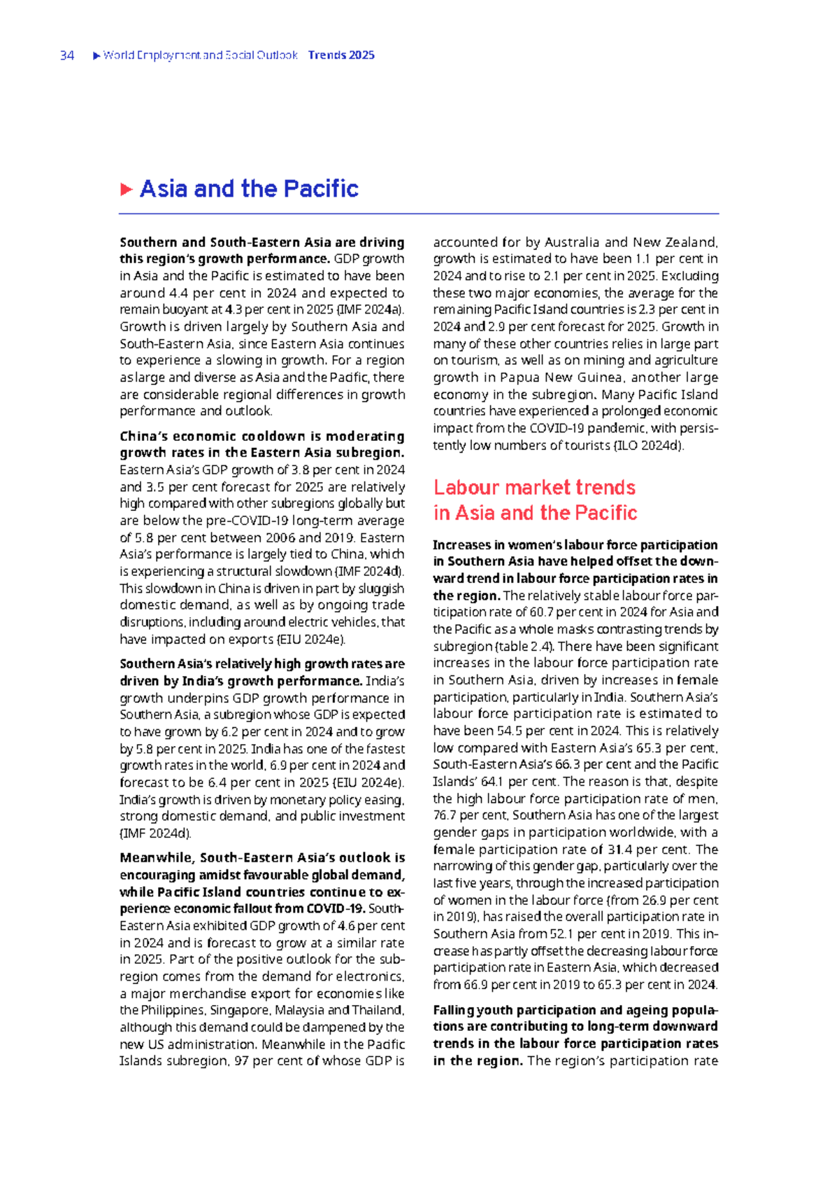 Employment & social outlook trends 2025 APac - 34 X World Employment ...
