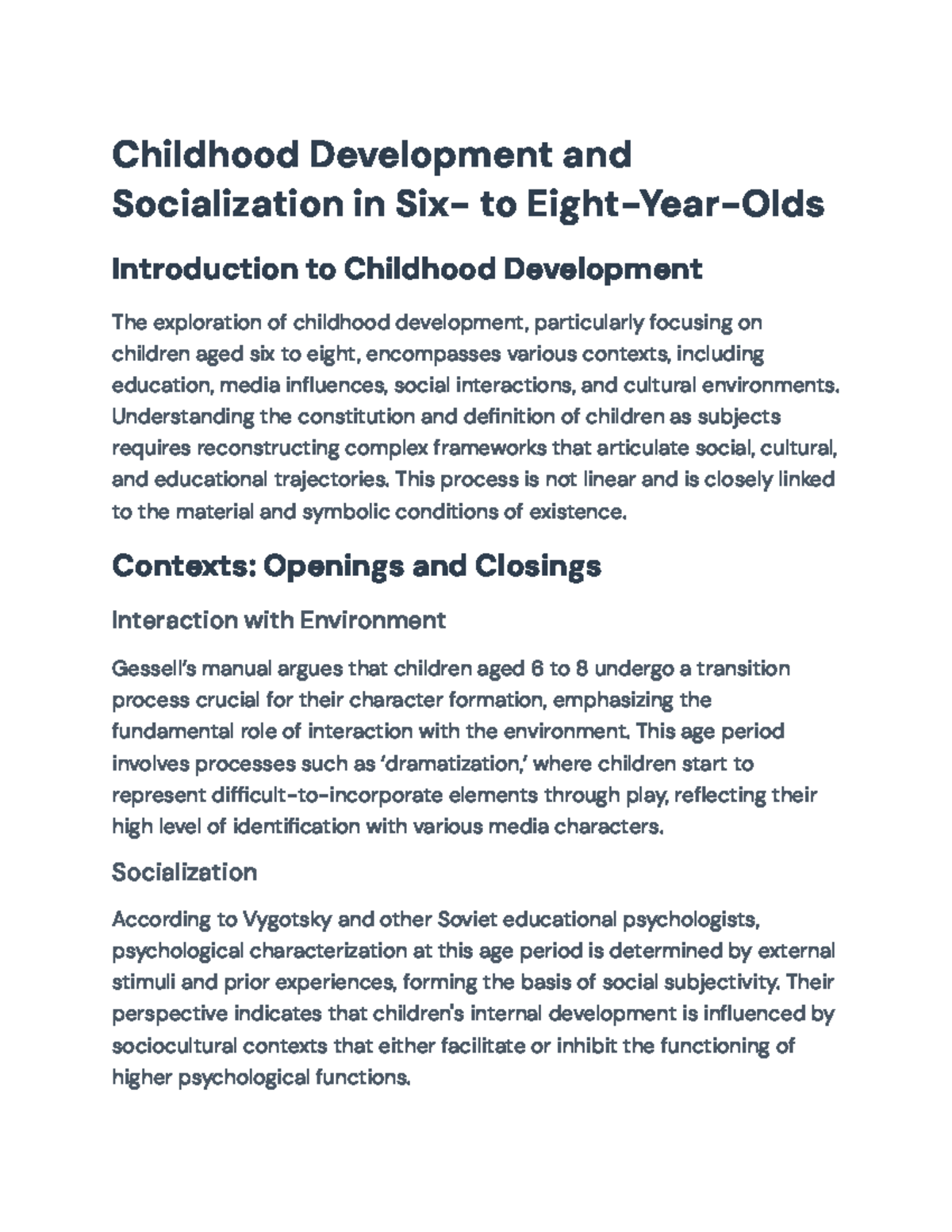 Childhood Dev. & Socialization Insights (Ages 6-8) - Complete Guide ...