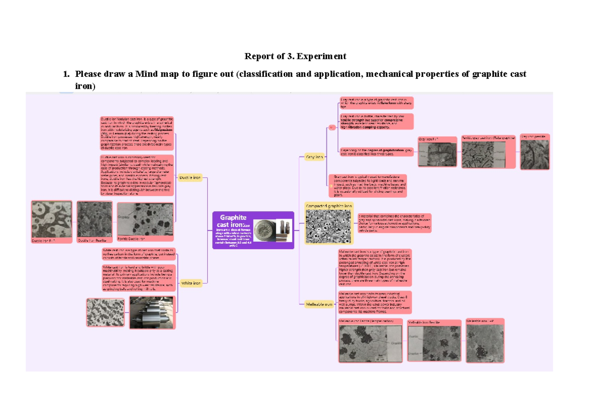 3. Report on Experiment 1: Microstructure Analysis of Cast Iron - Studocu